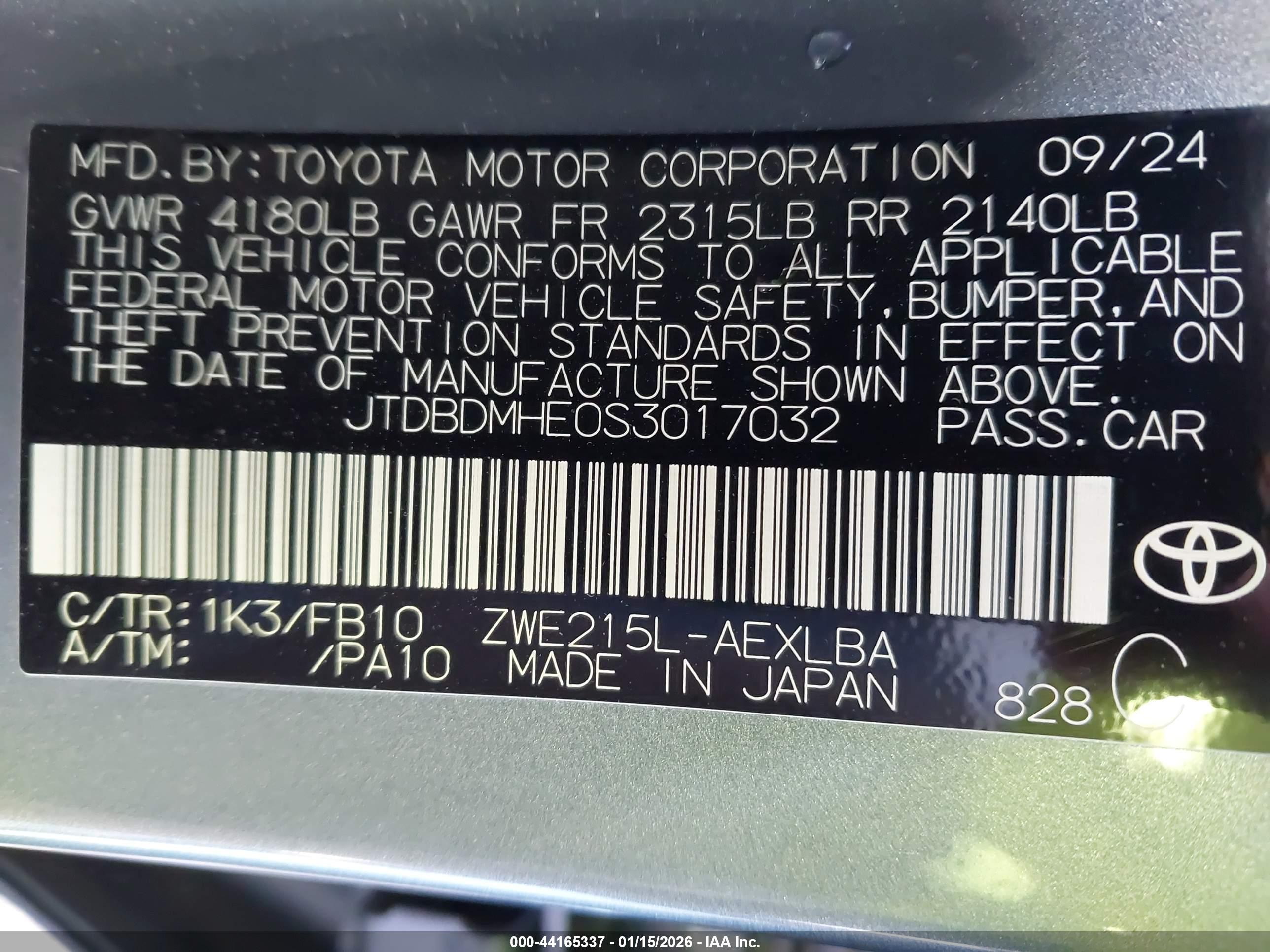 TOYOTA COROLLA image 9