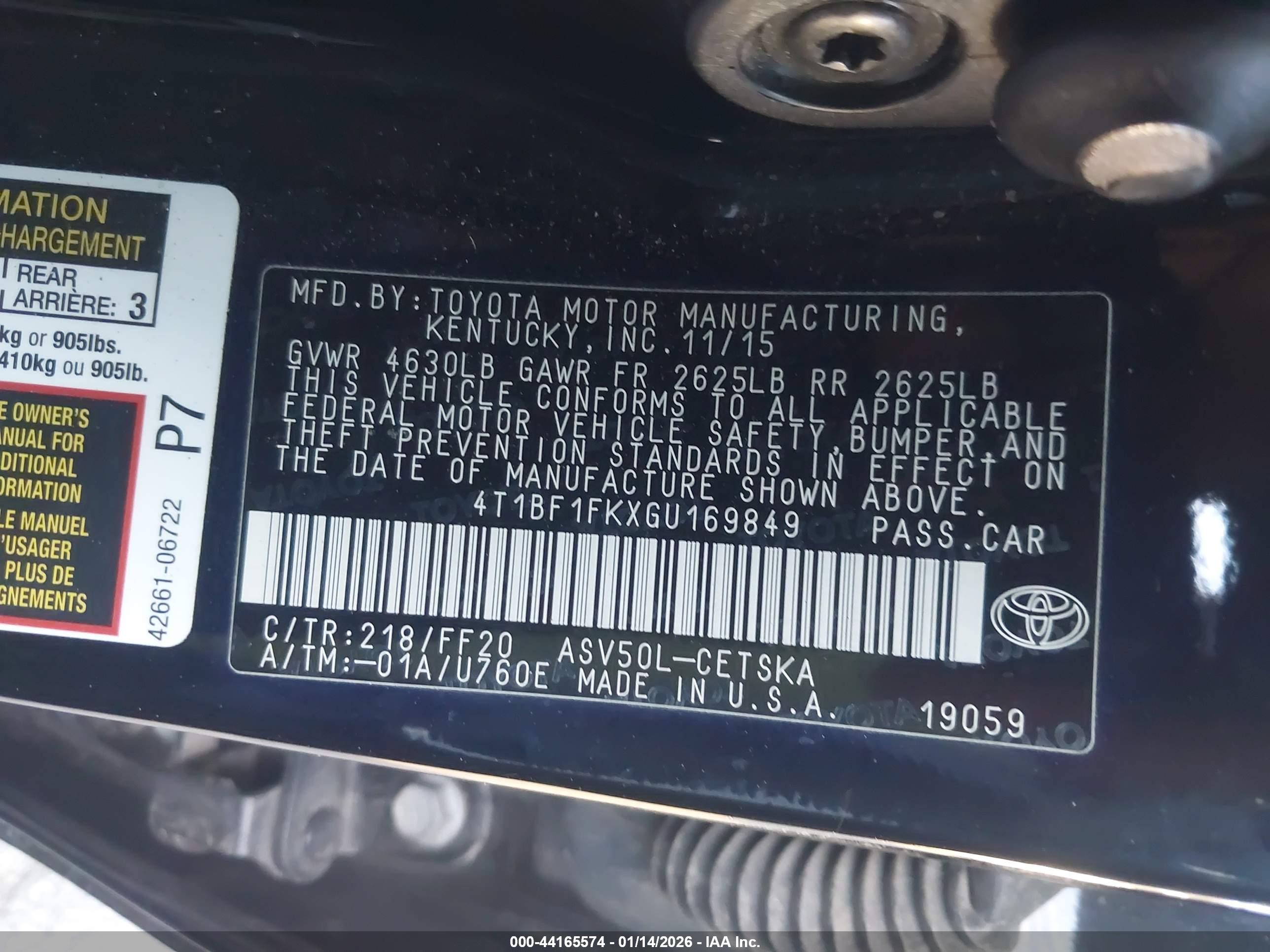 TOYOTA CAMRY image 9