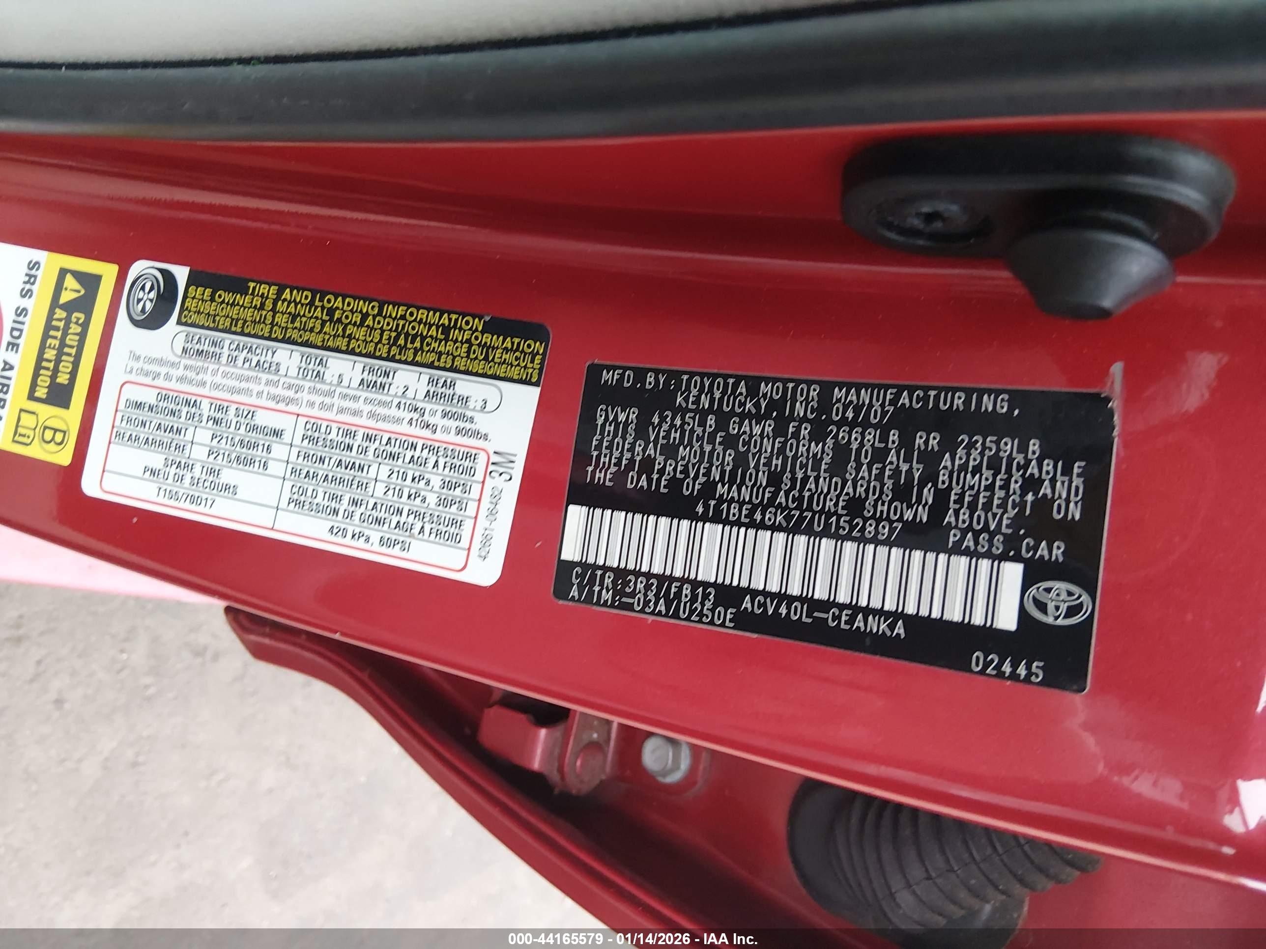 TOYOTA CAMRY image 9