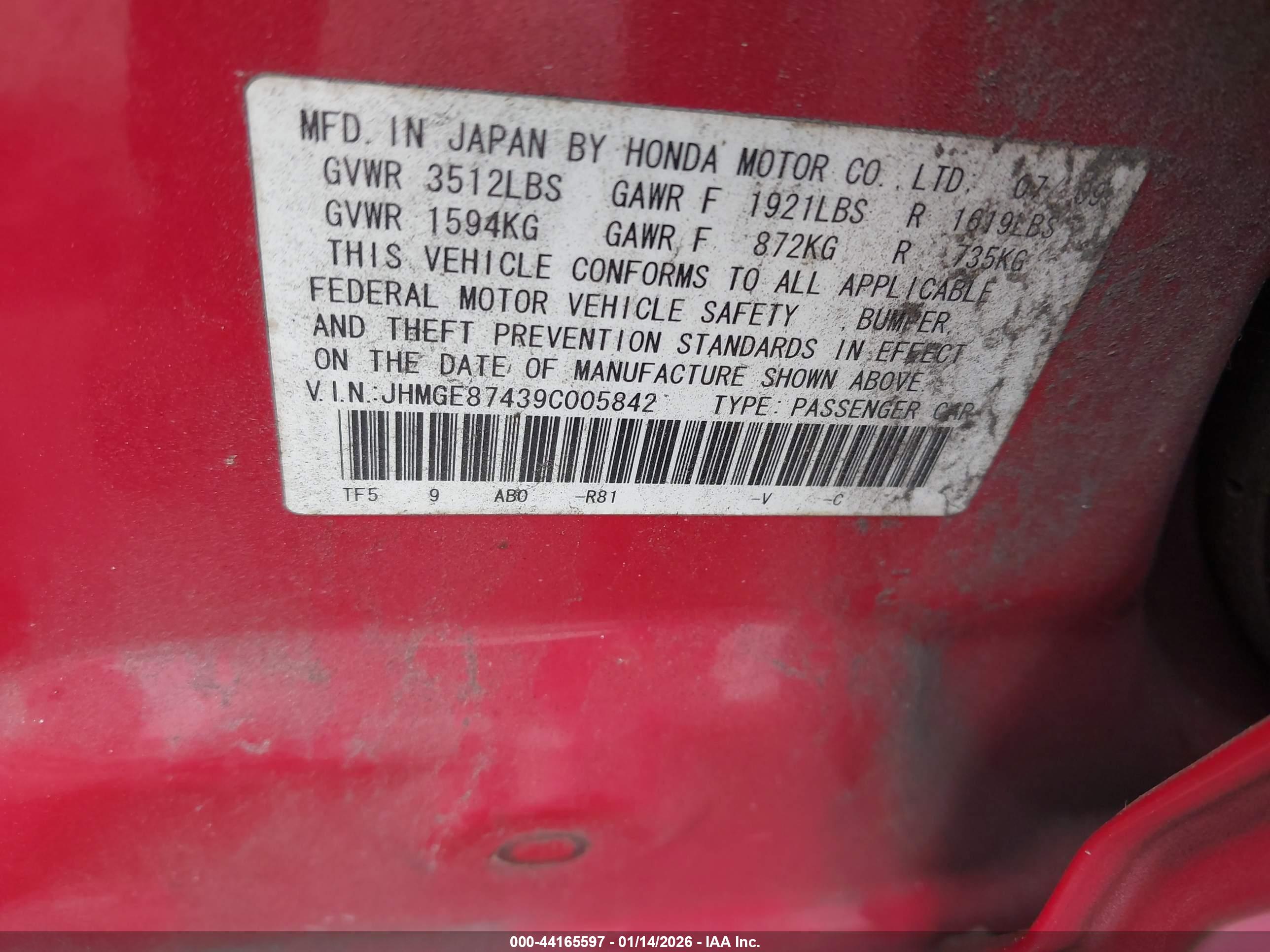 HONDA FIT image 9