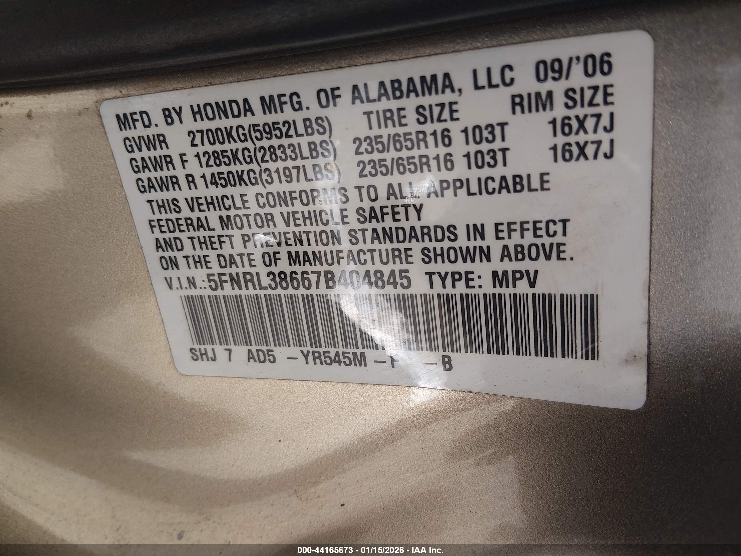 HONDA ODYSSEY image 9