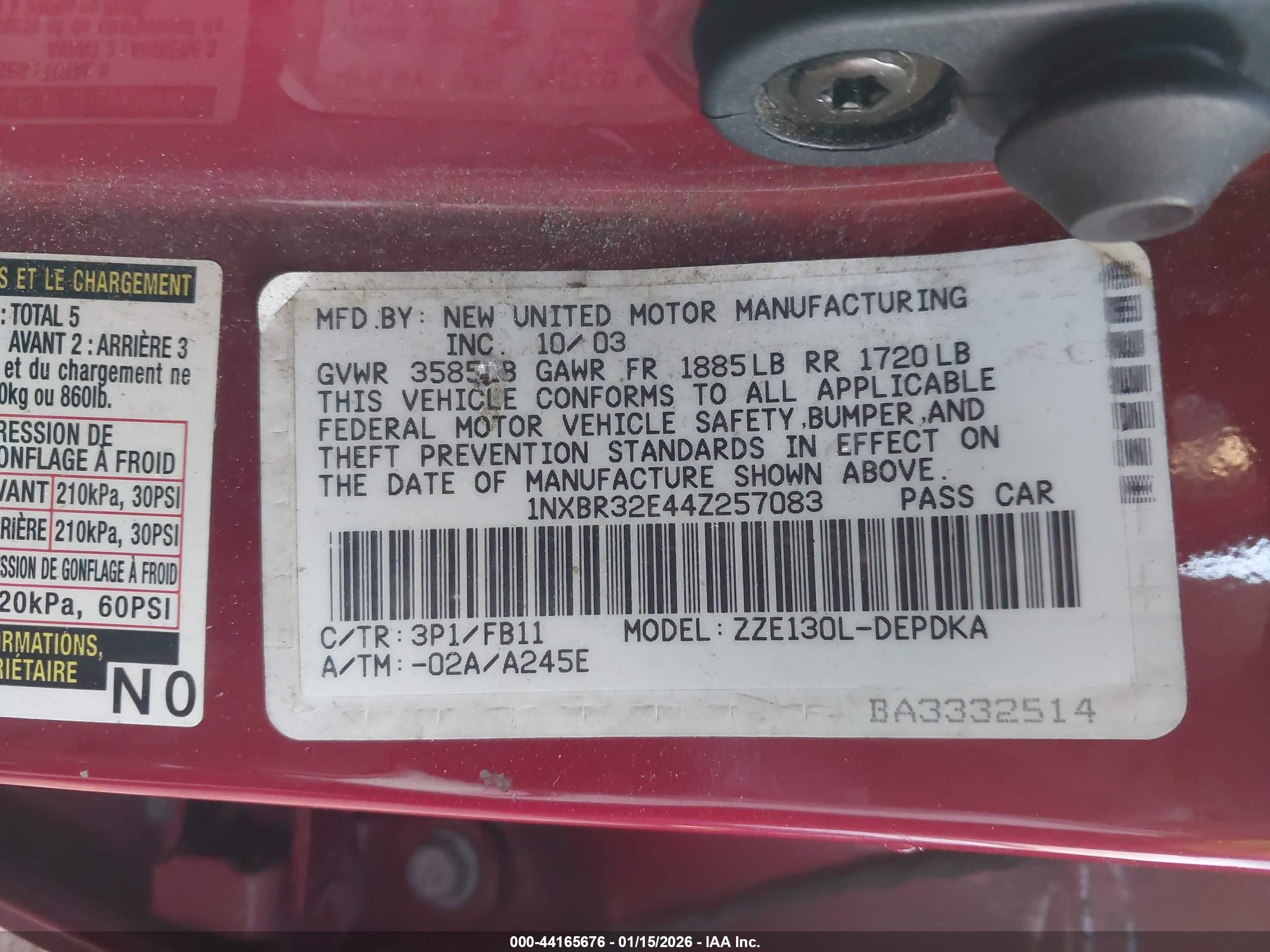 TOYOTA COROLLA image 9