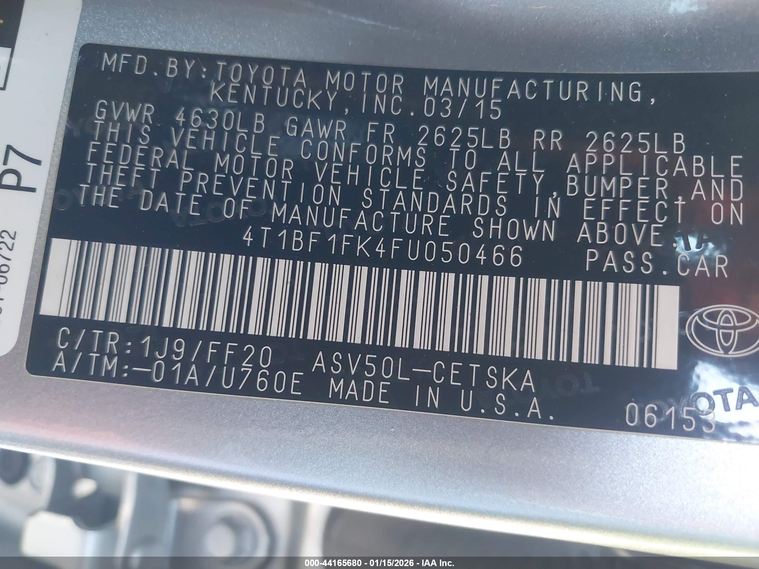 TOYOTA CAMRY image 9
