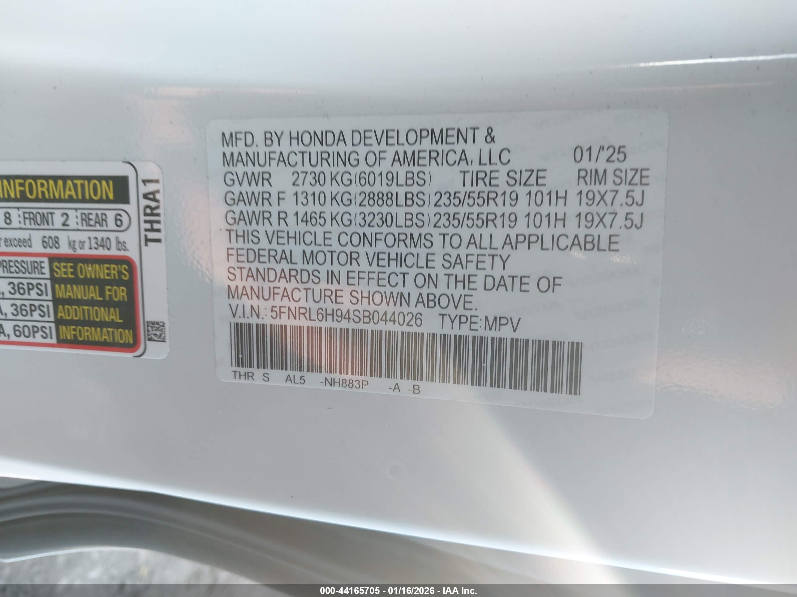 HONDA ODYSSEY image 9