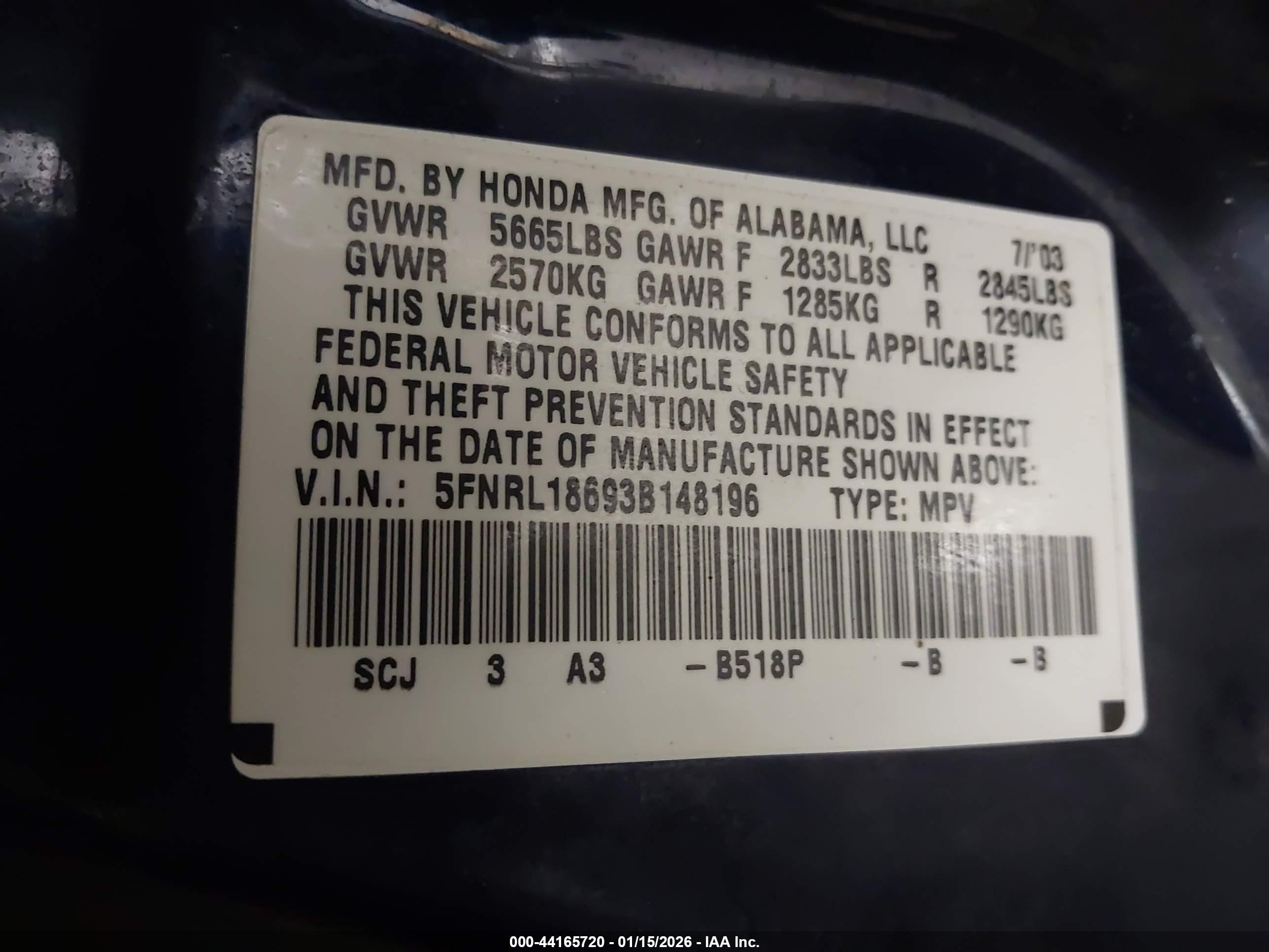 HONDA ODYSSEY image 9
