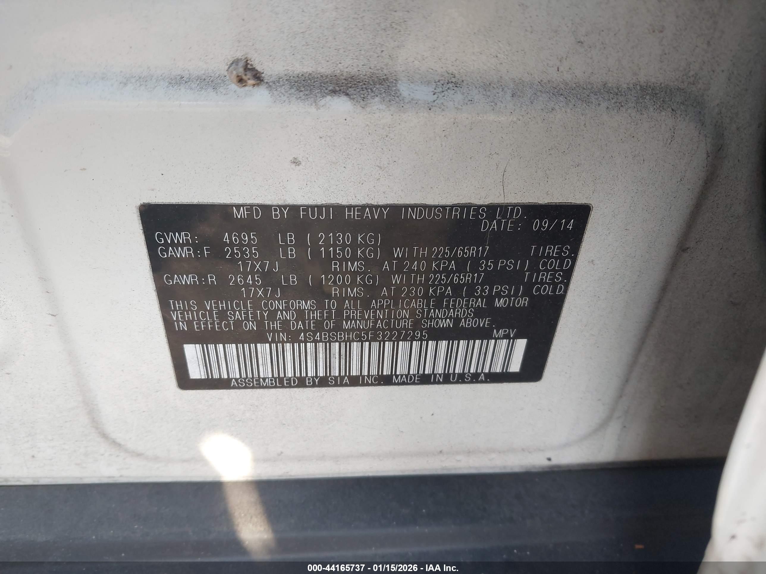 SUBARU OUTBACK image 9