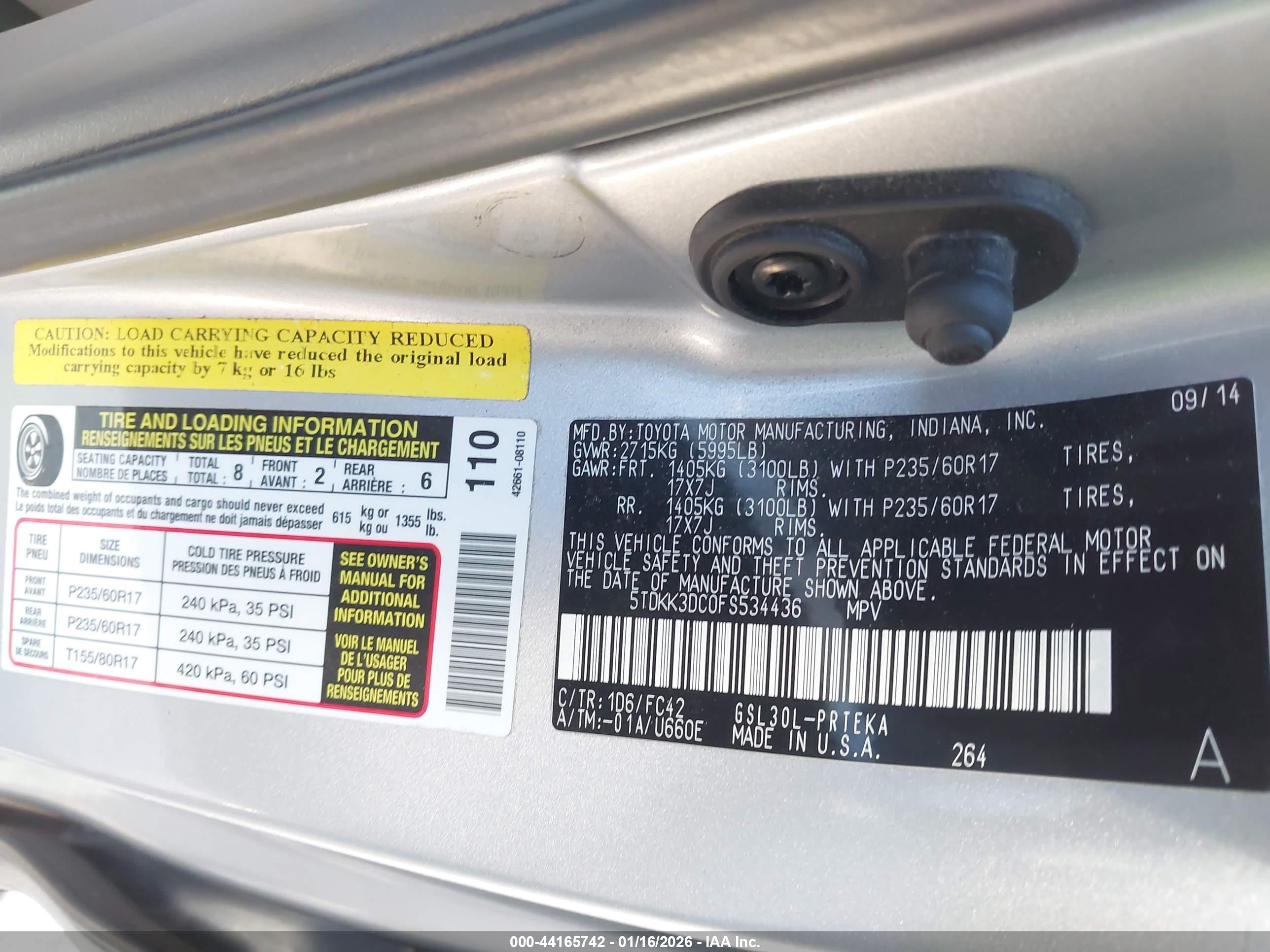 TOYOTA SIENNA image 9