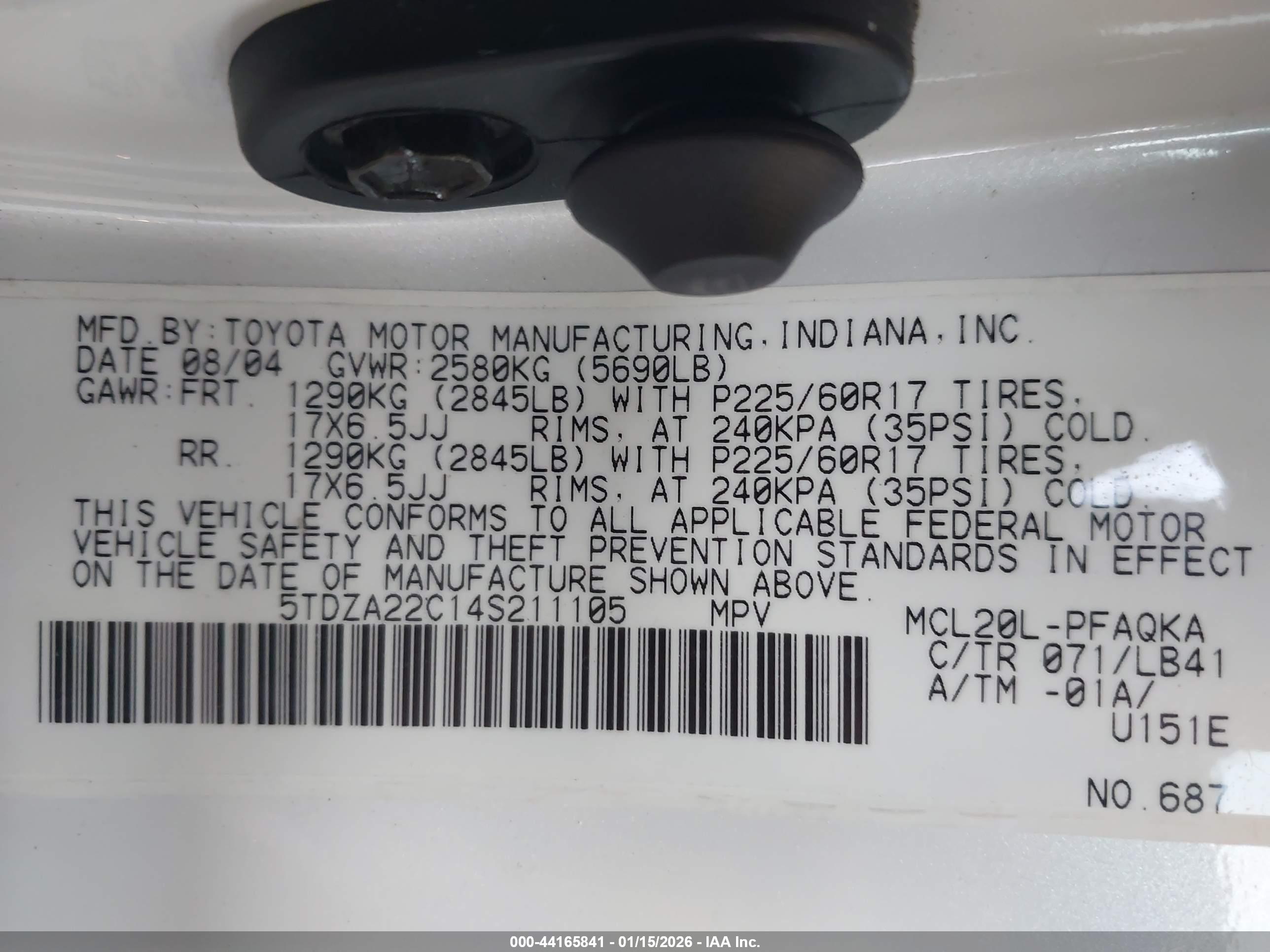 TOYOTA SIENNA image 9
