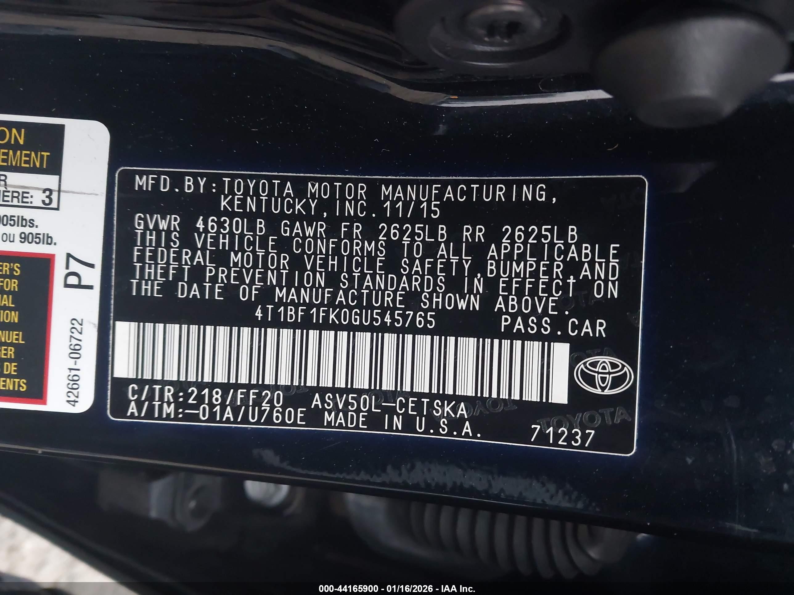 TOYOTA CAMRY image 9