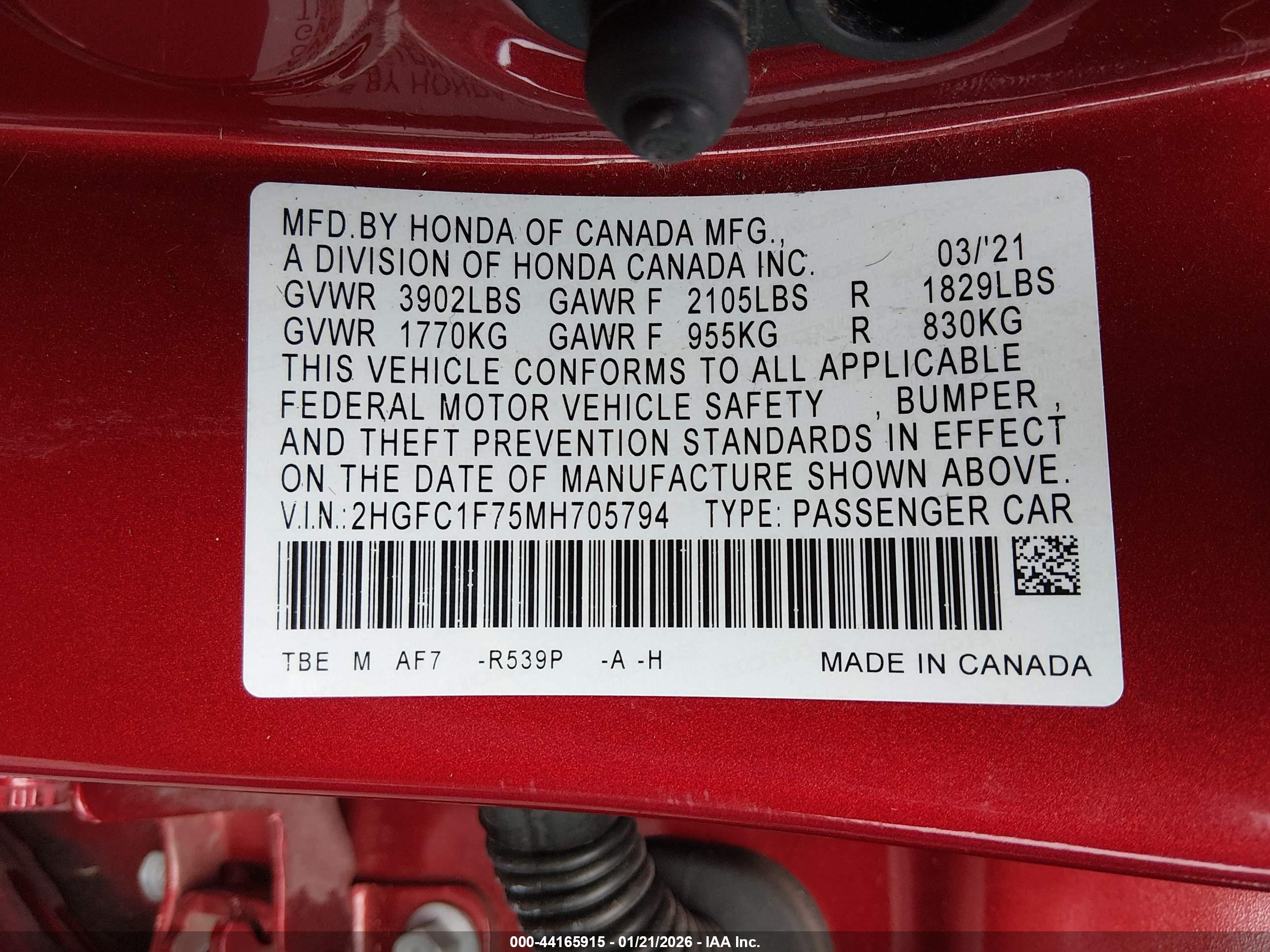 HONDA CIVIC image 9