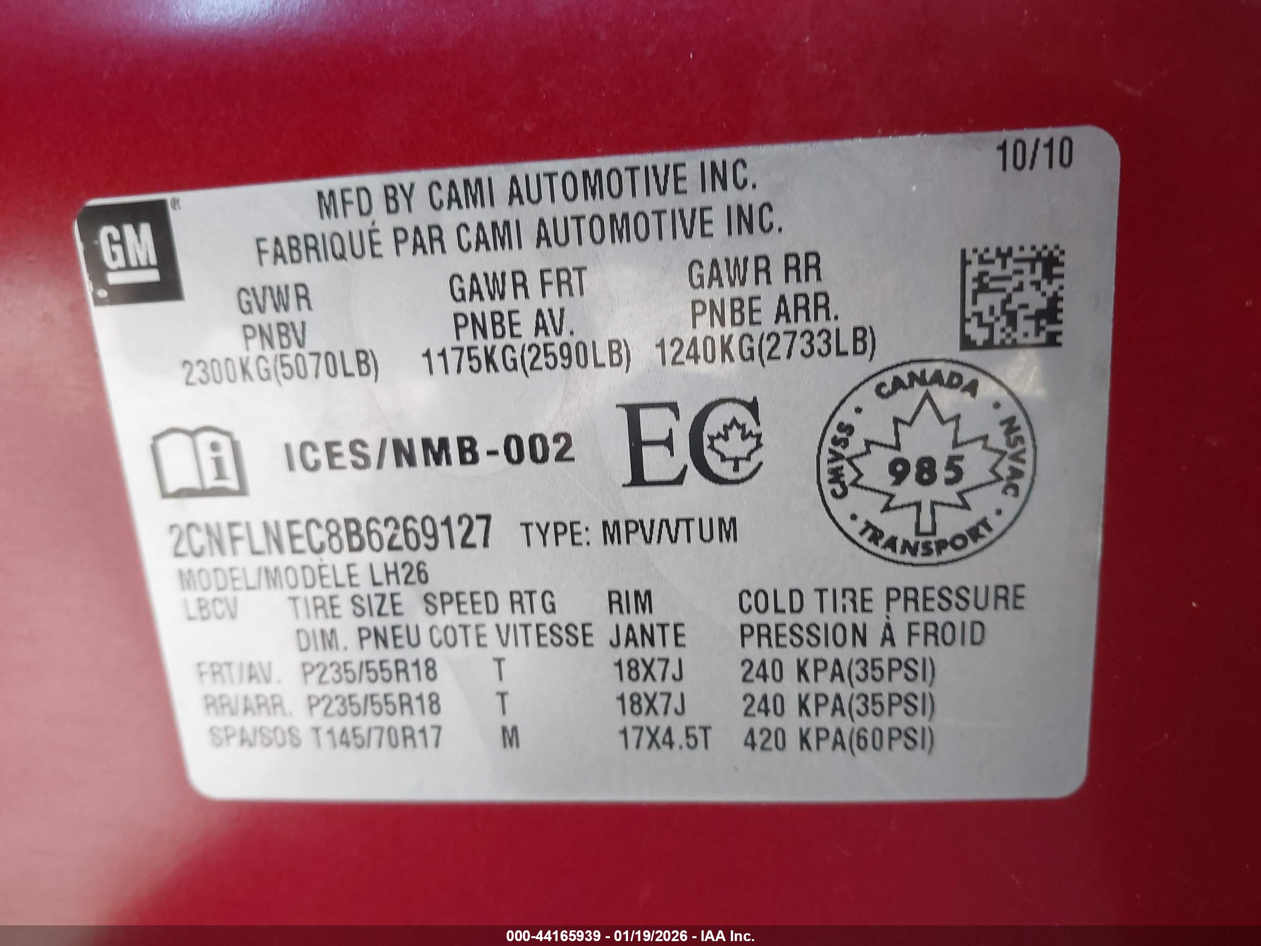 CHEVROLET EQUINOX image 9