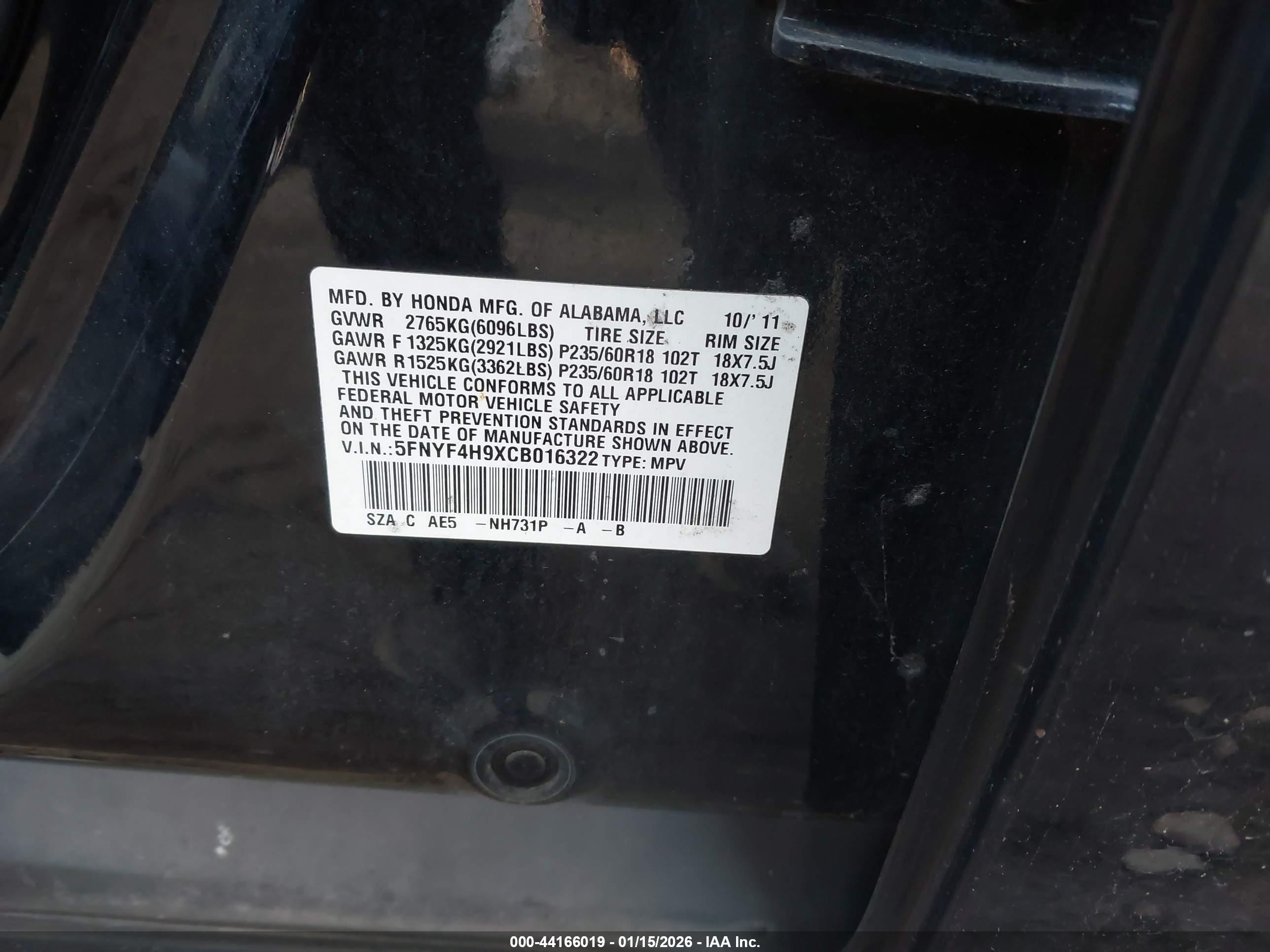 HONDA PILOT image 9