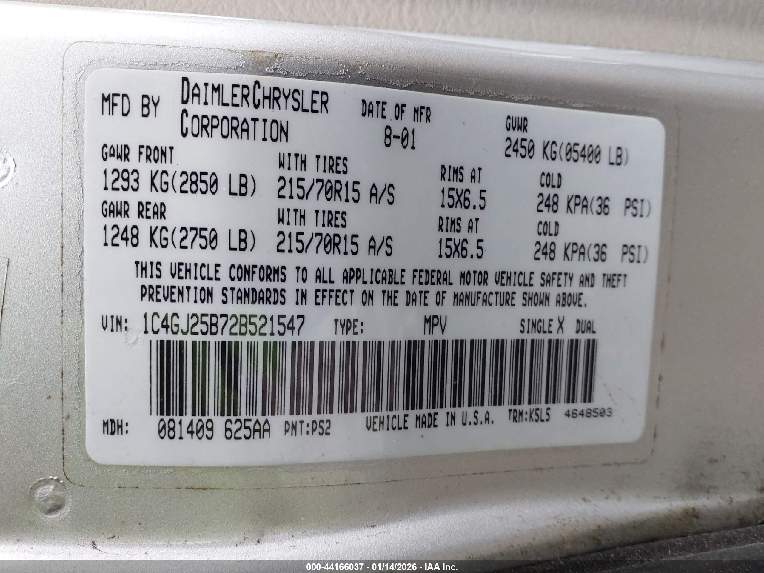 CHRYSLER VOYAGER image 9