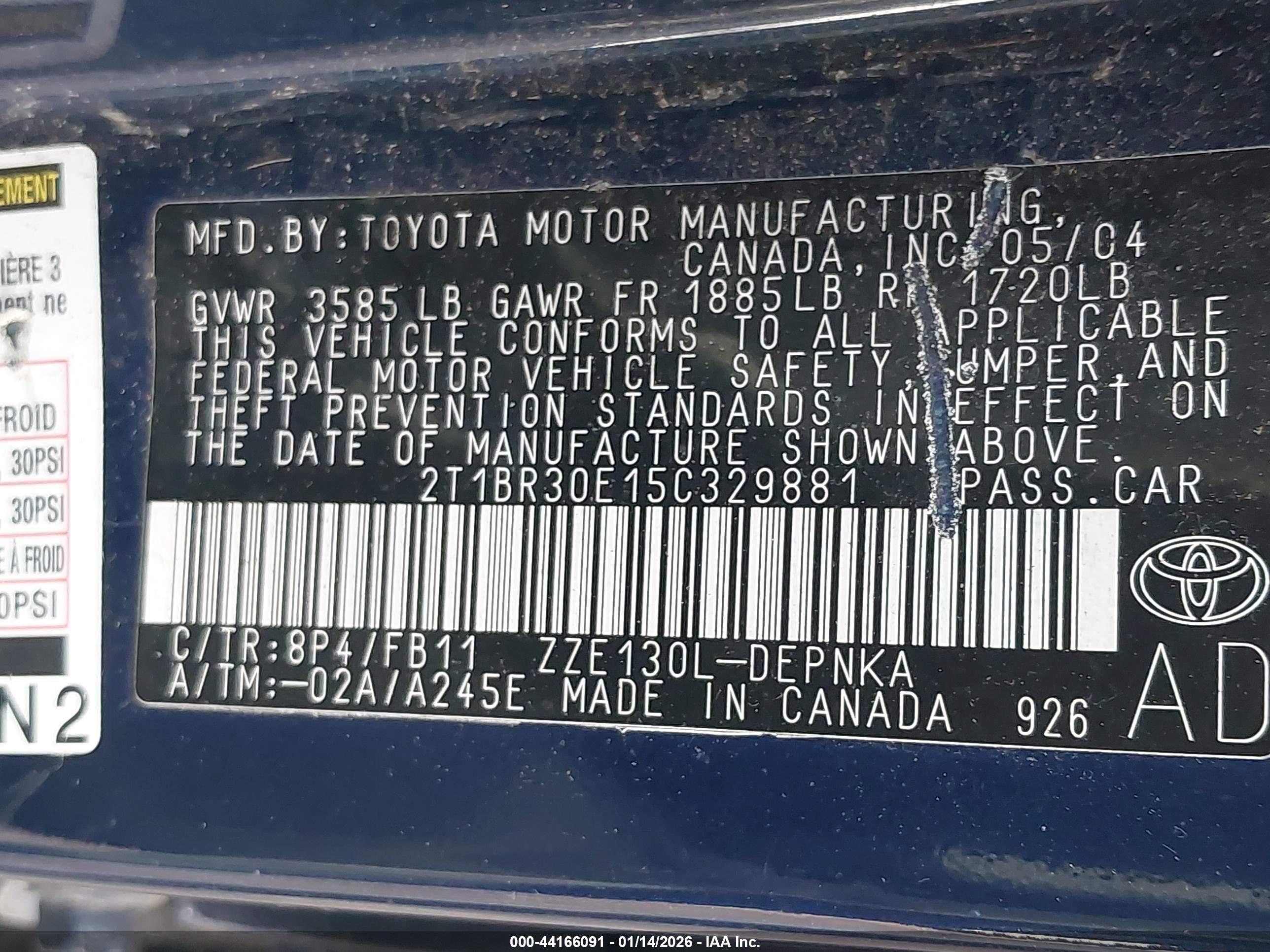 TOYOTA COROLLA image 9