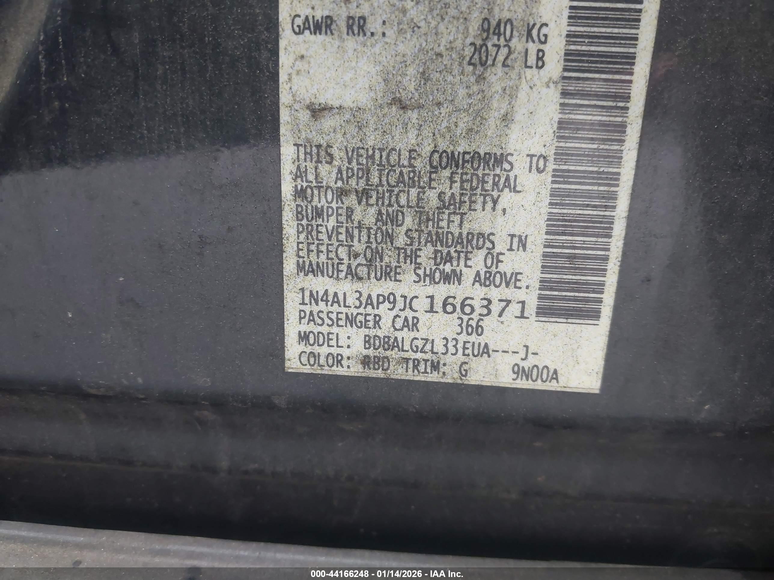 NISSAN ALTIMA image 9