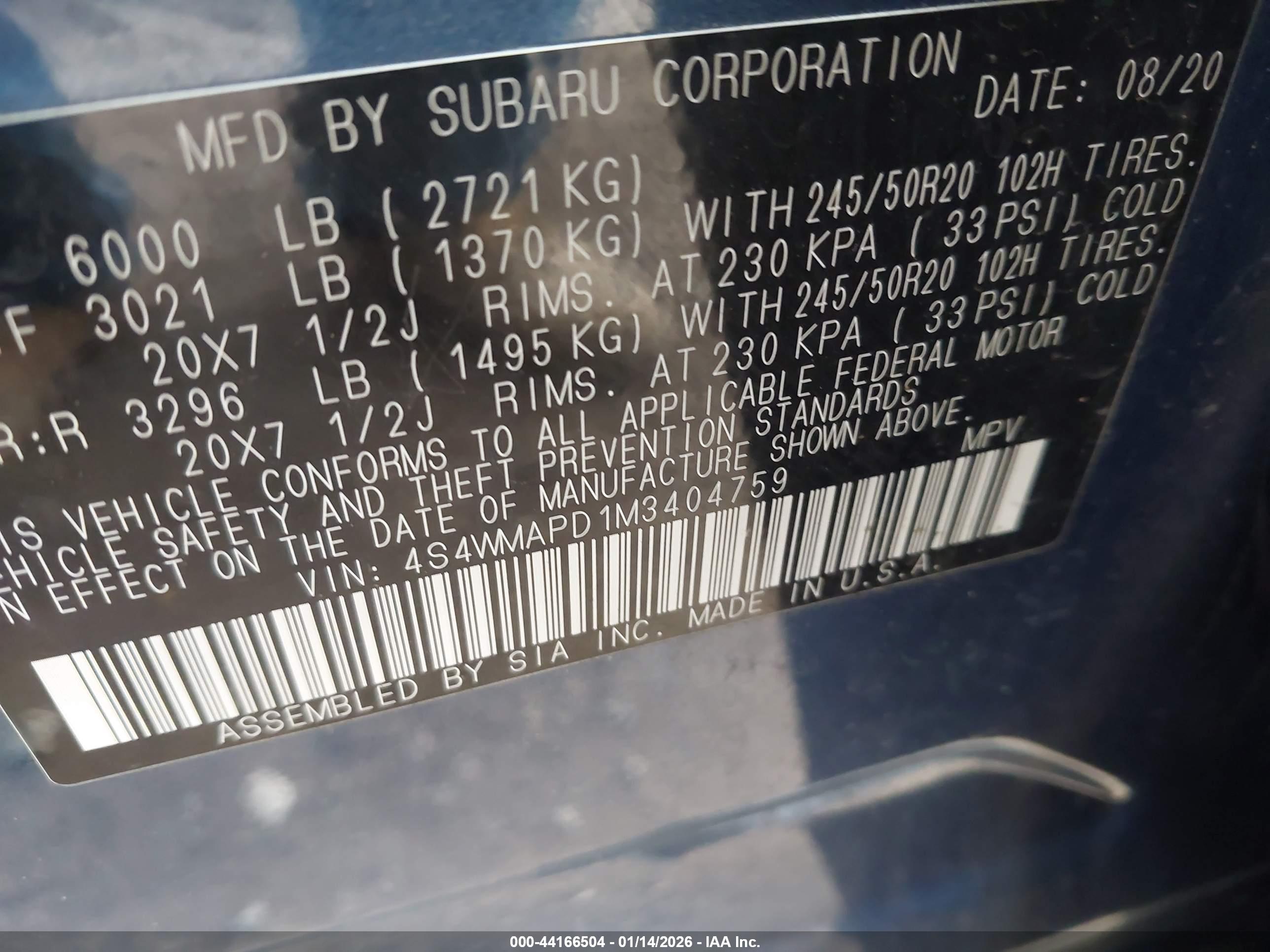 SUBARU ASCENT image 9