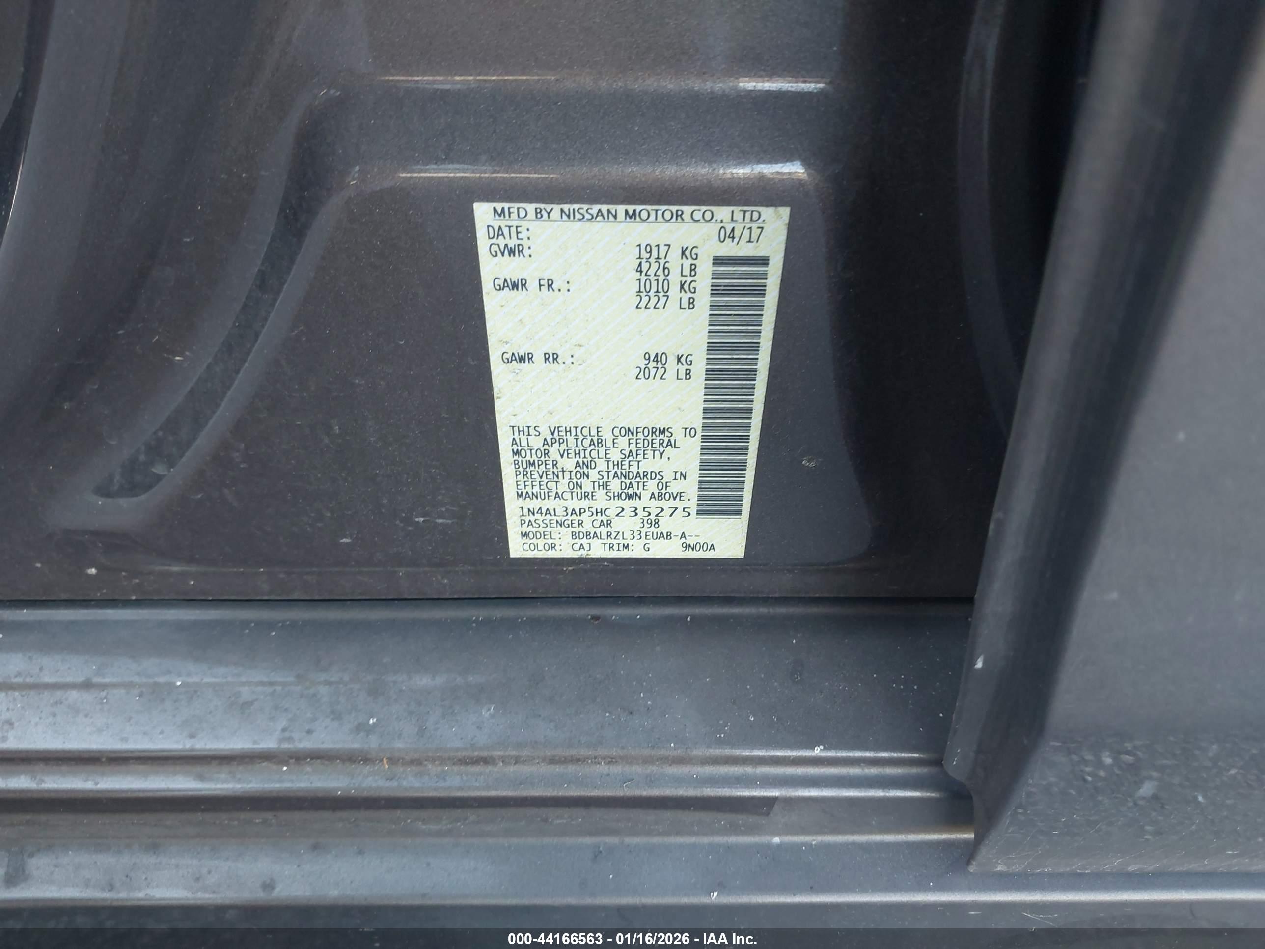 NISSAN ALTIMA image 9