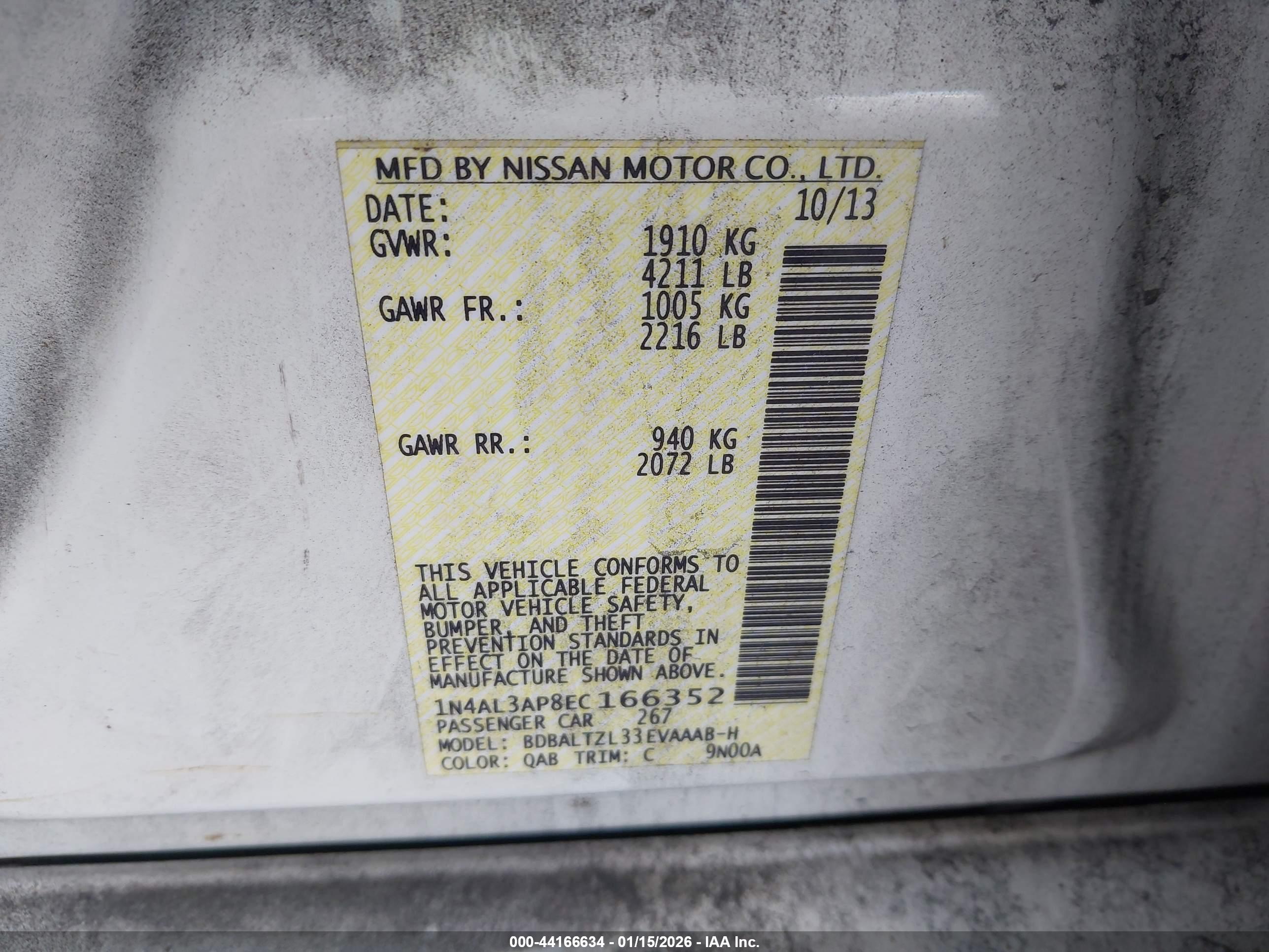 NISSAN ALTIMA image 9