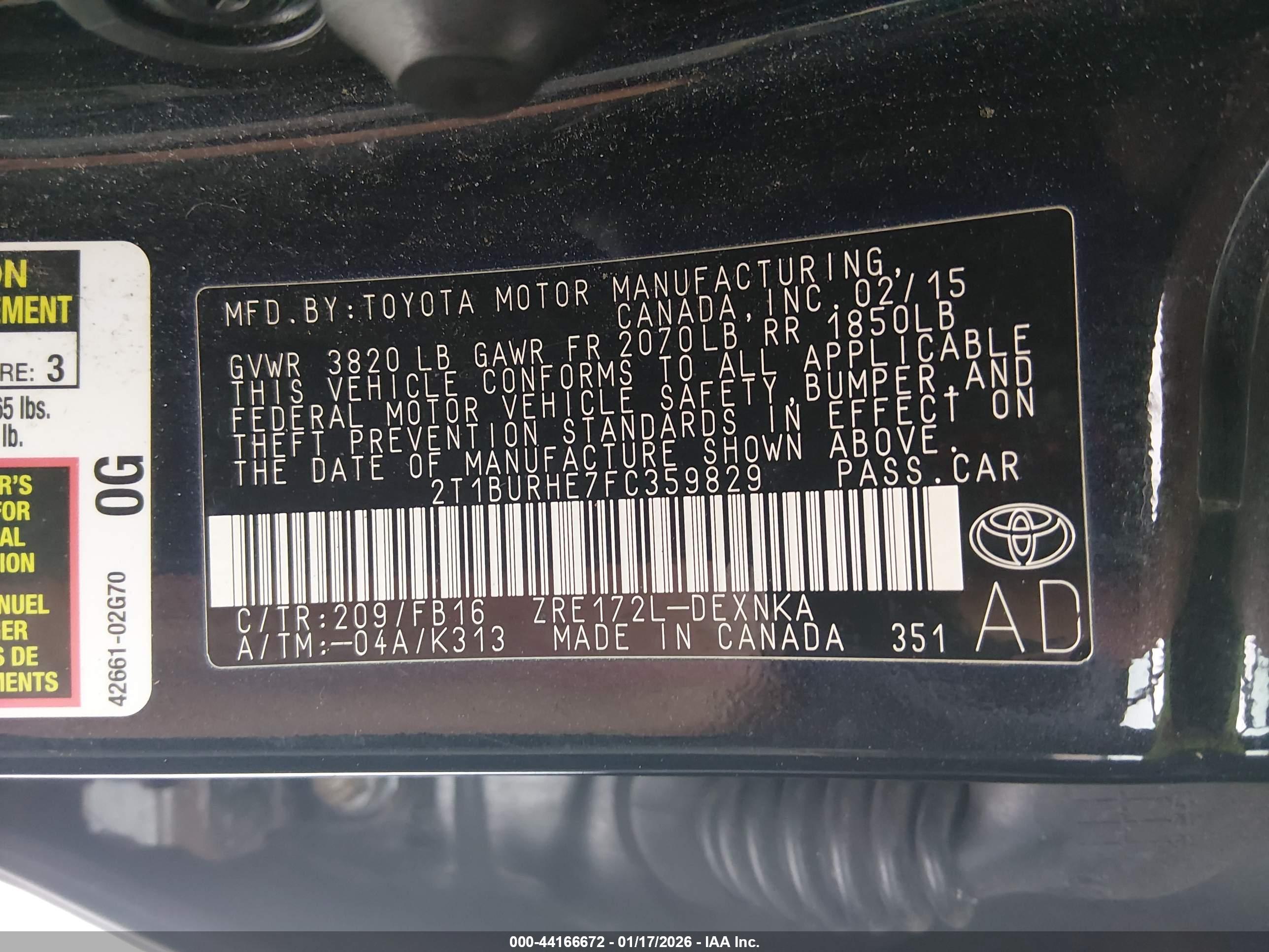 TOYOTA COROLLA image 9