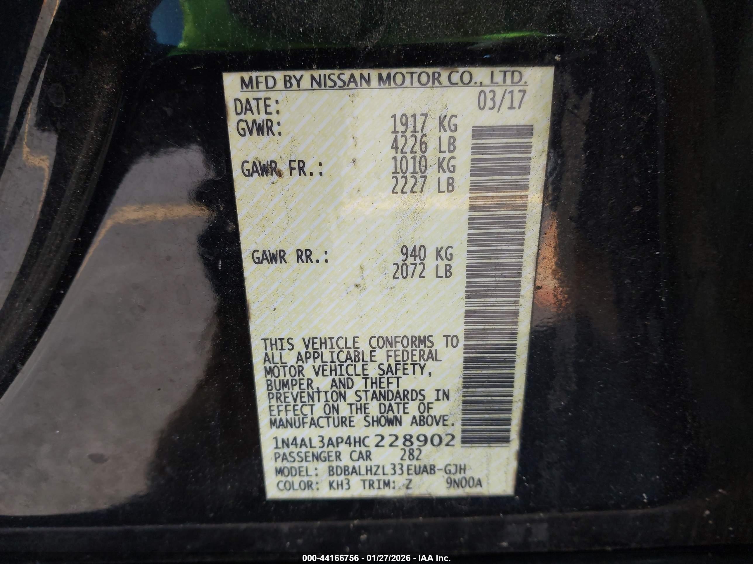 NISSAN ALTIMA image 9