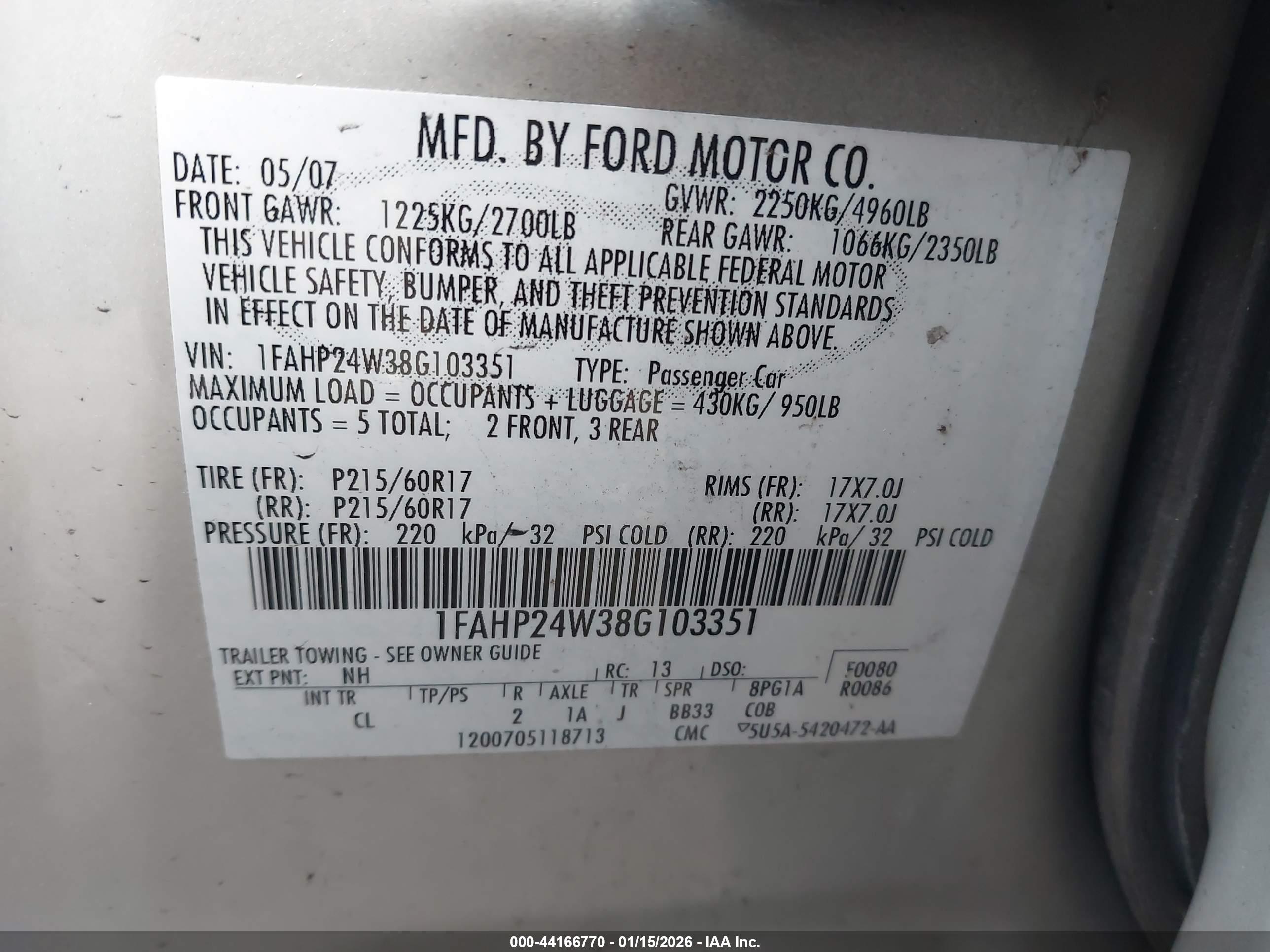 FORD TAURUS image 9