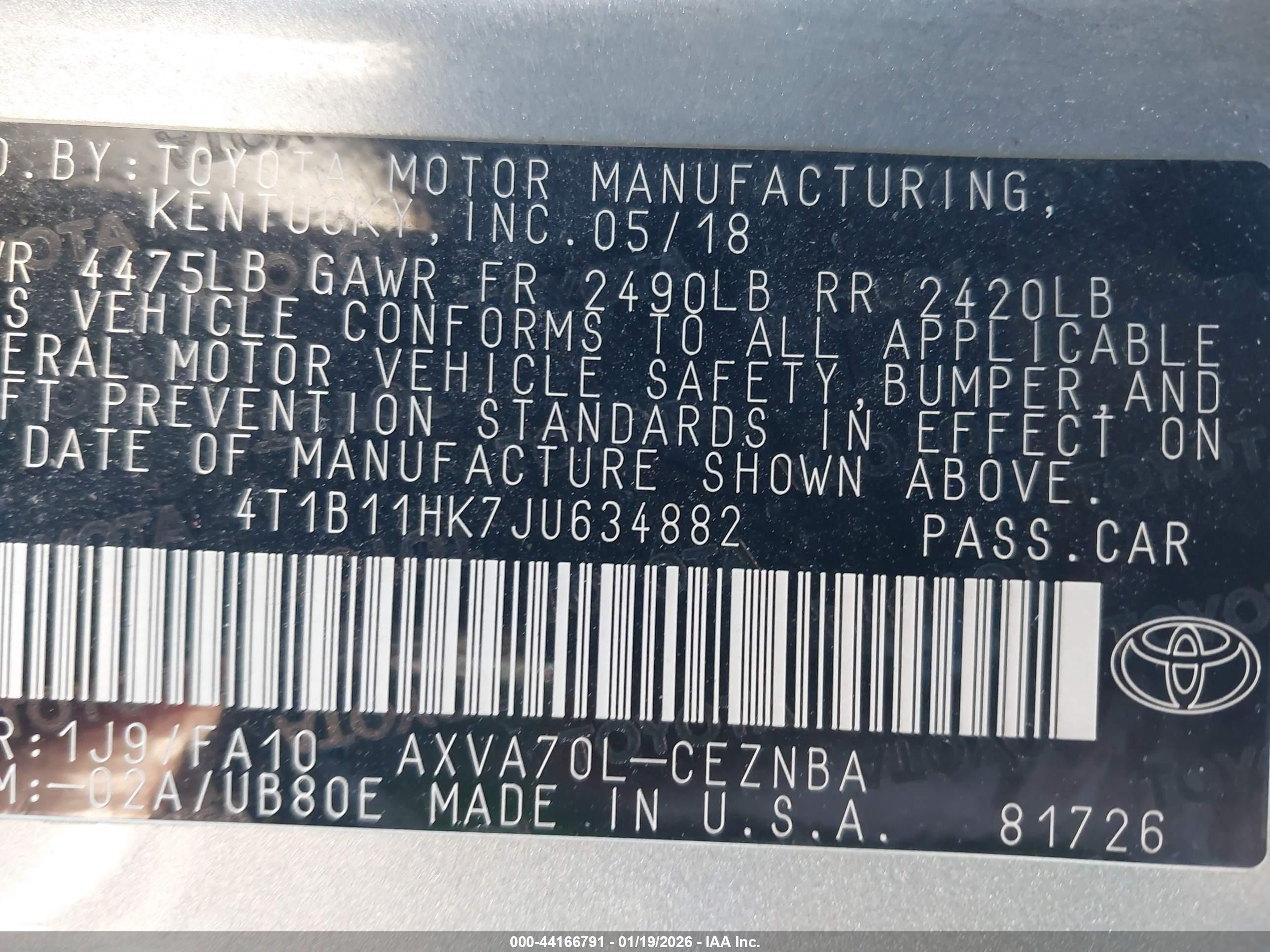TOYOTA CAMRY image 9