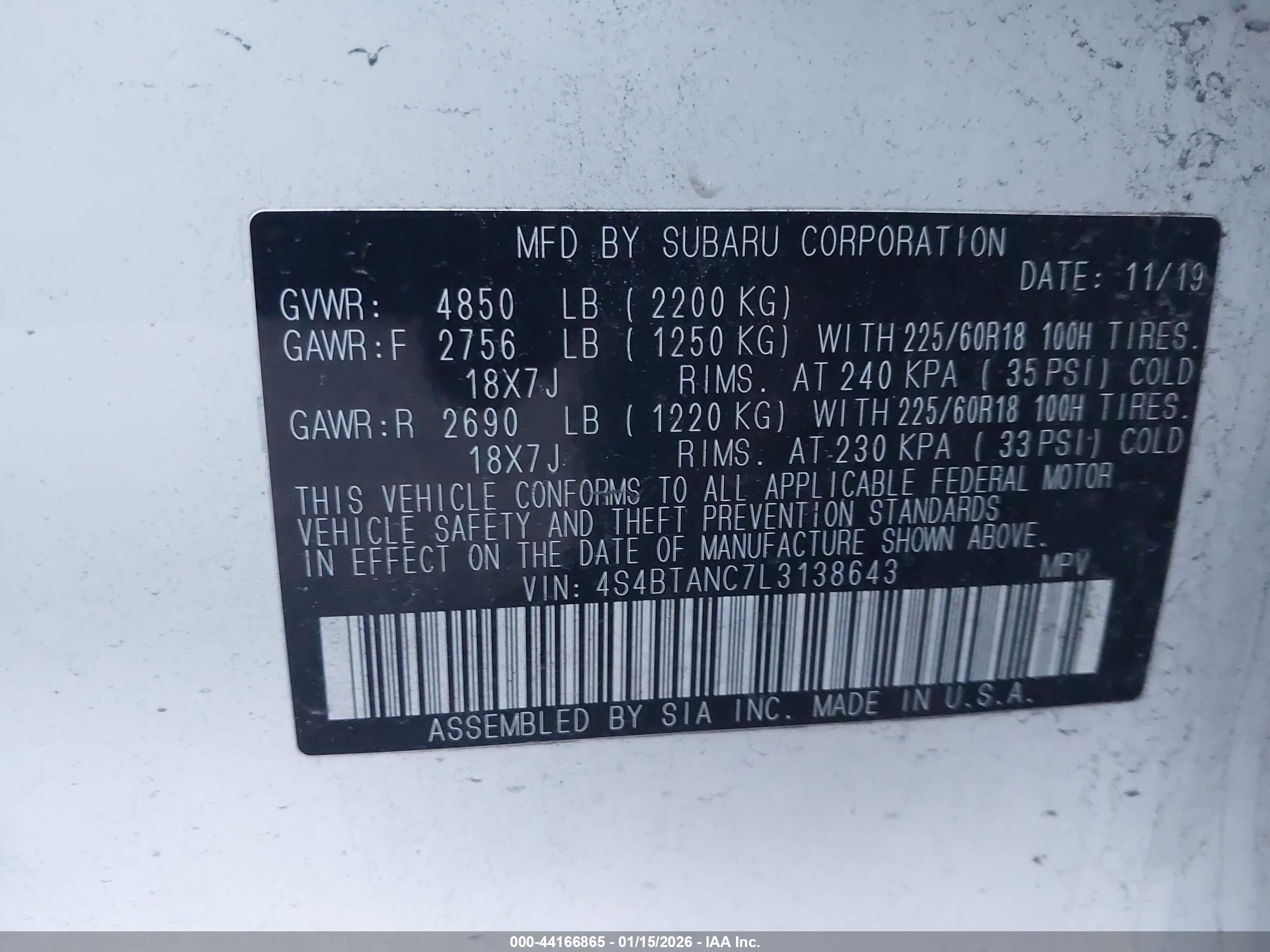 SUBARU OUTBACK image 9
