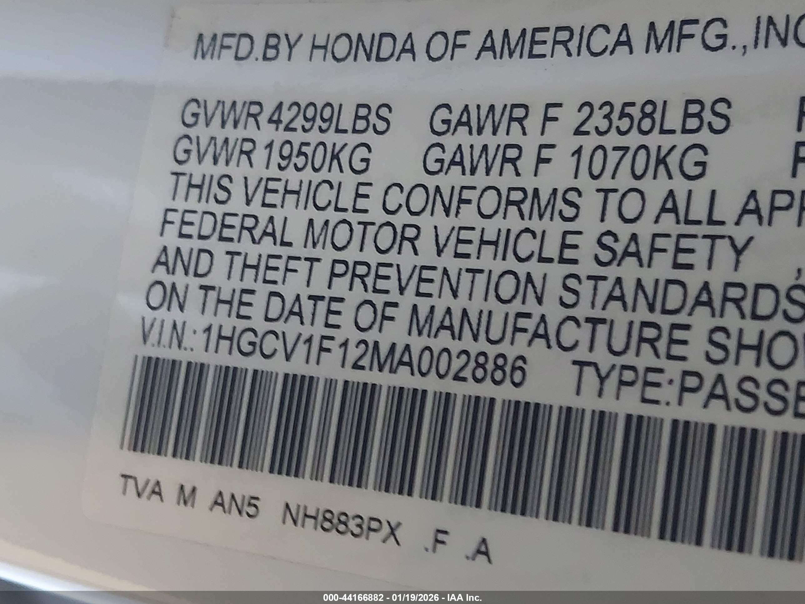 HONDA ACCORD image 9