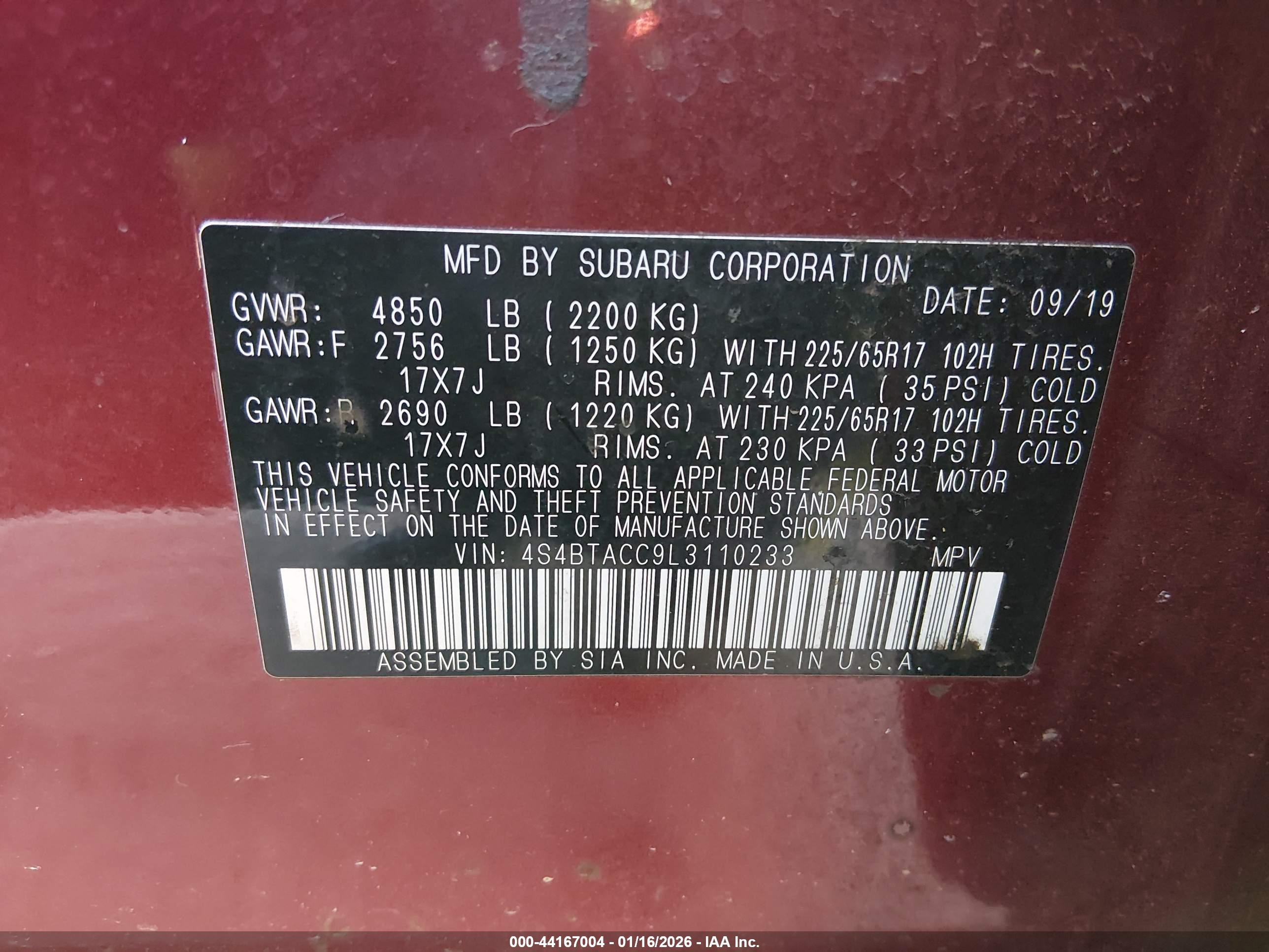 SUBARU OUTBACK image 9
