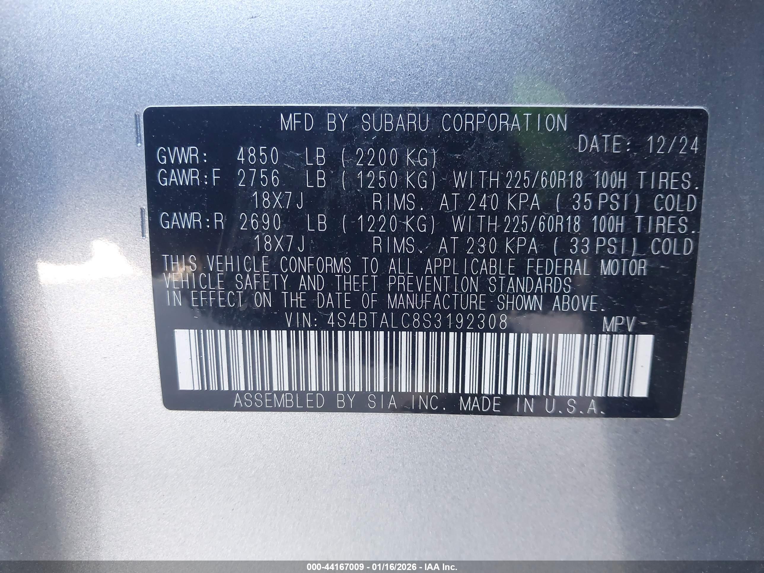 SUBARU OUTBACK image 9
