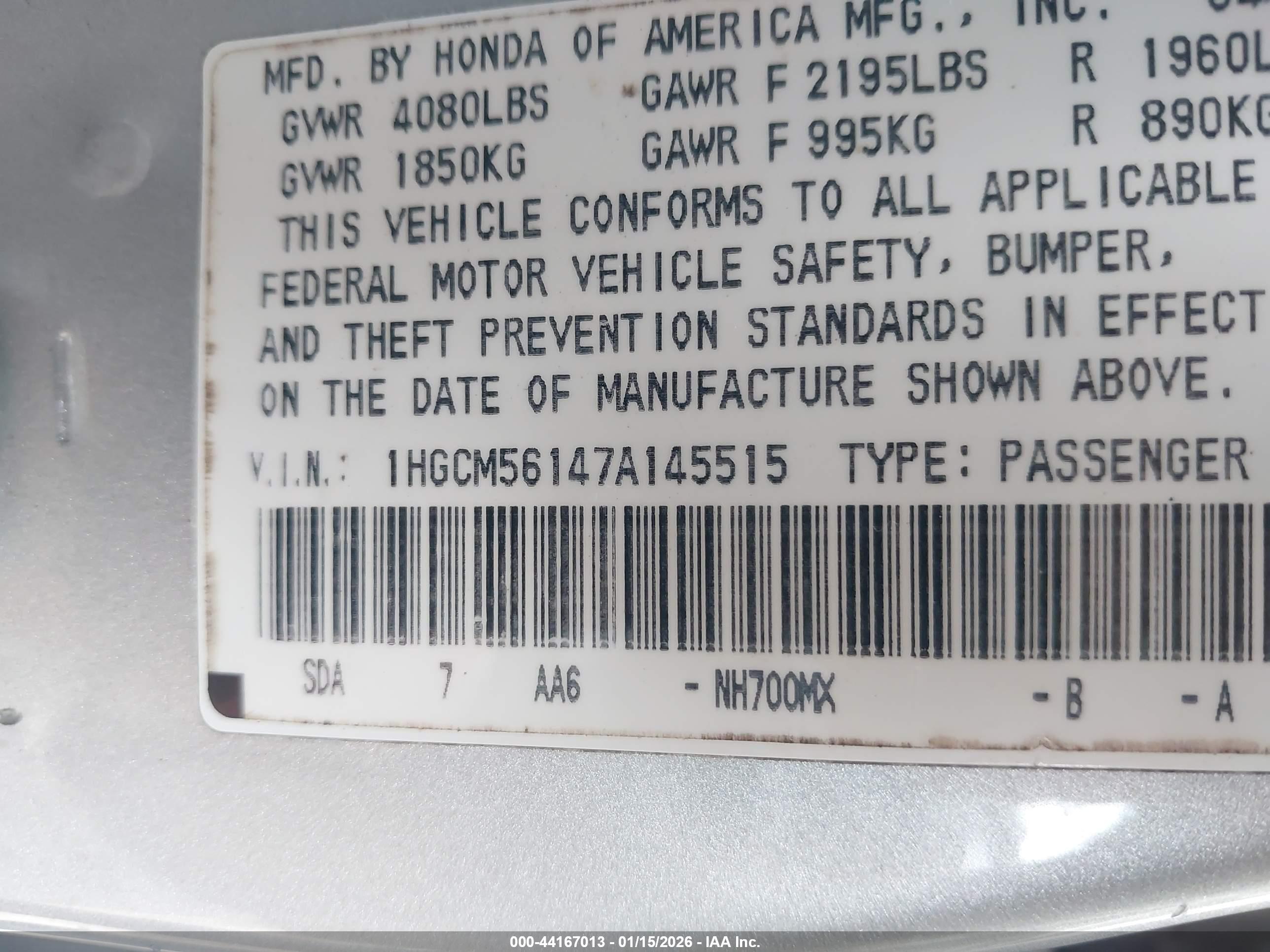 HONDA ACCORD image 9