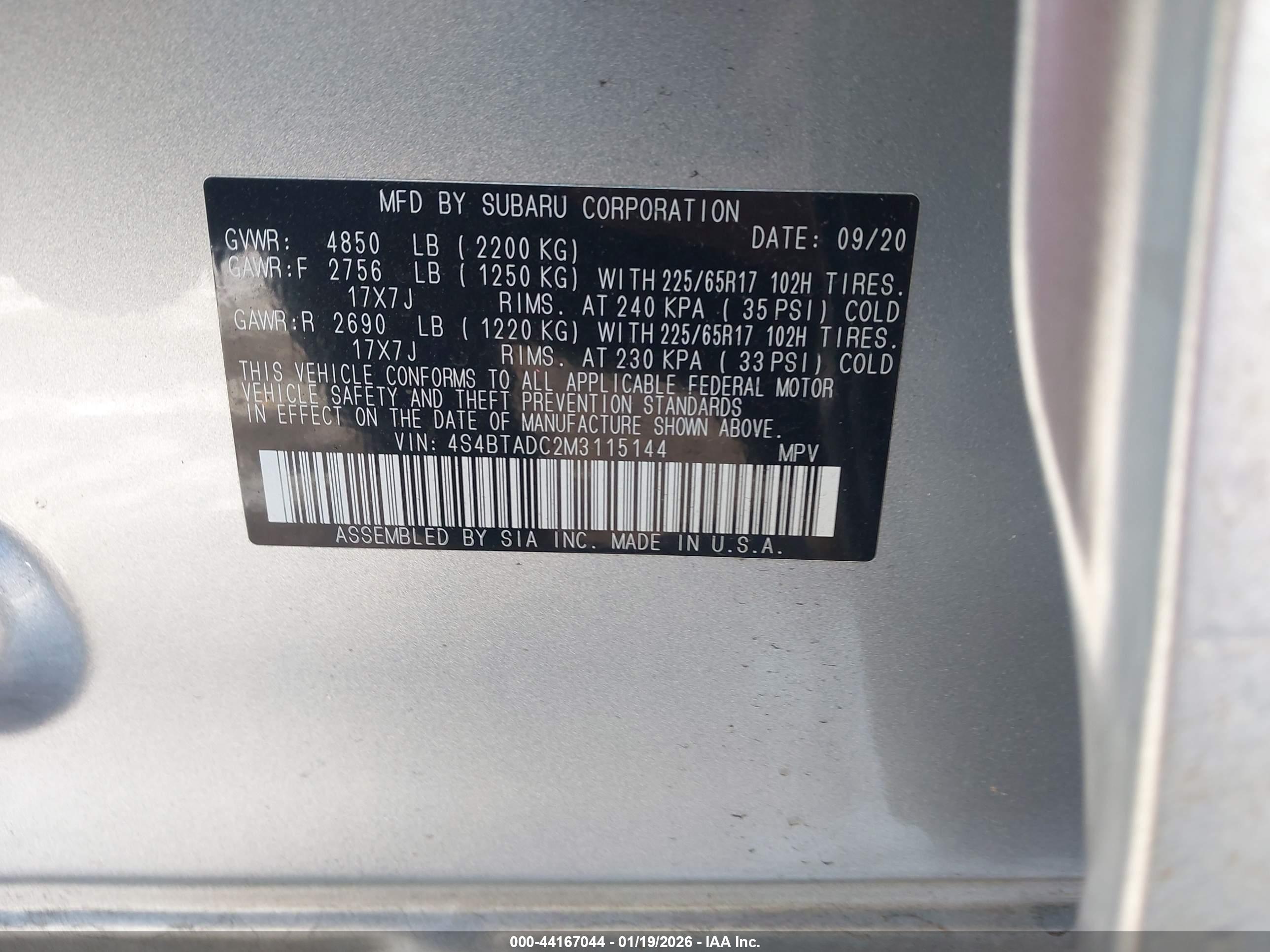 SUBARU OUTBACK image 9