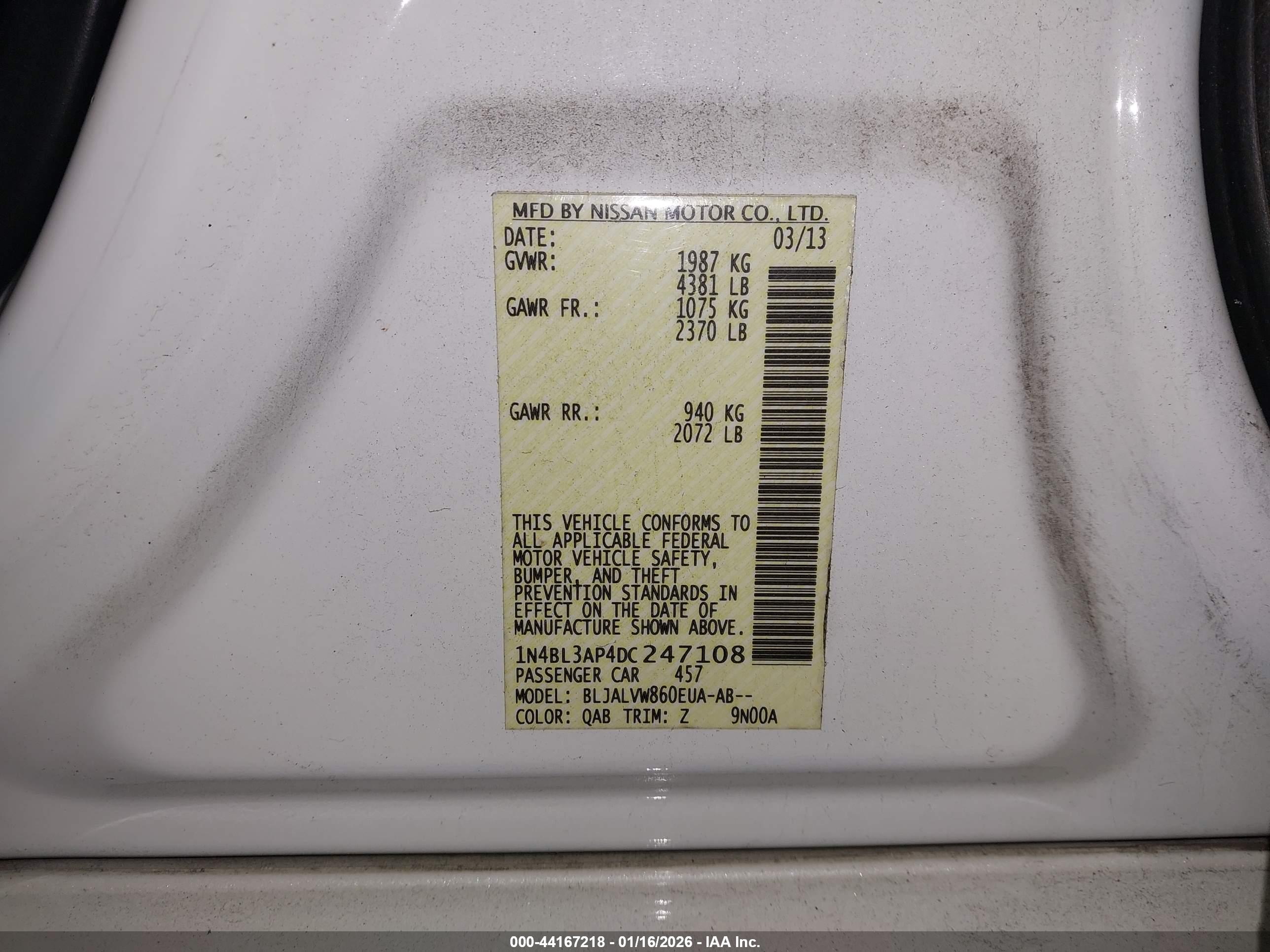 NISSAN ALTIMA image 9