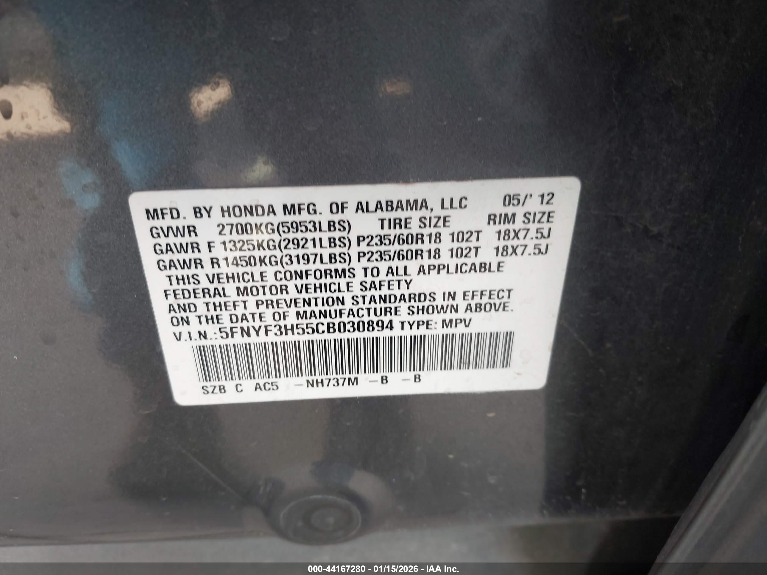 HONDA PILOT image 9