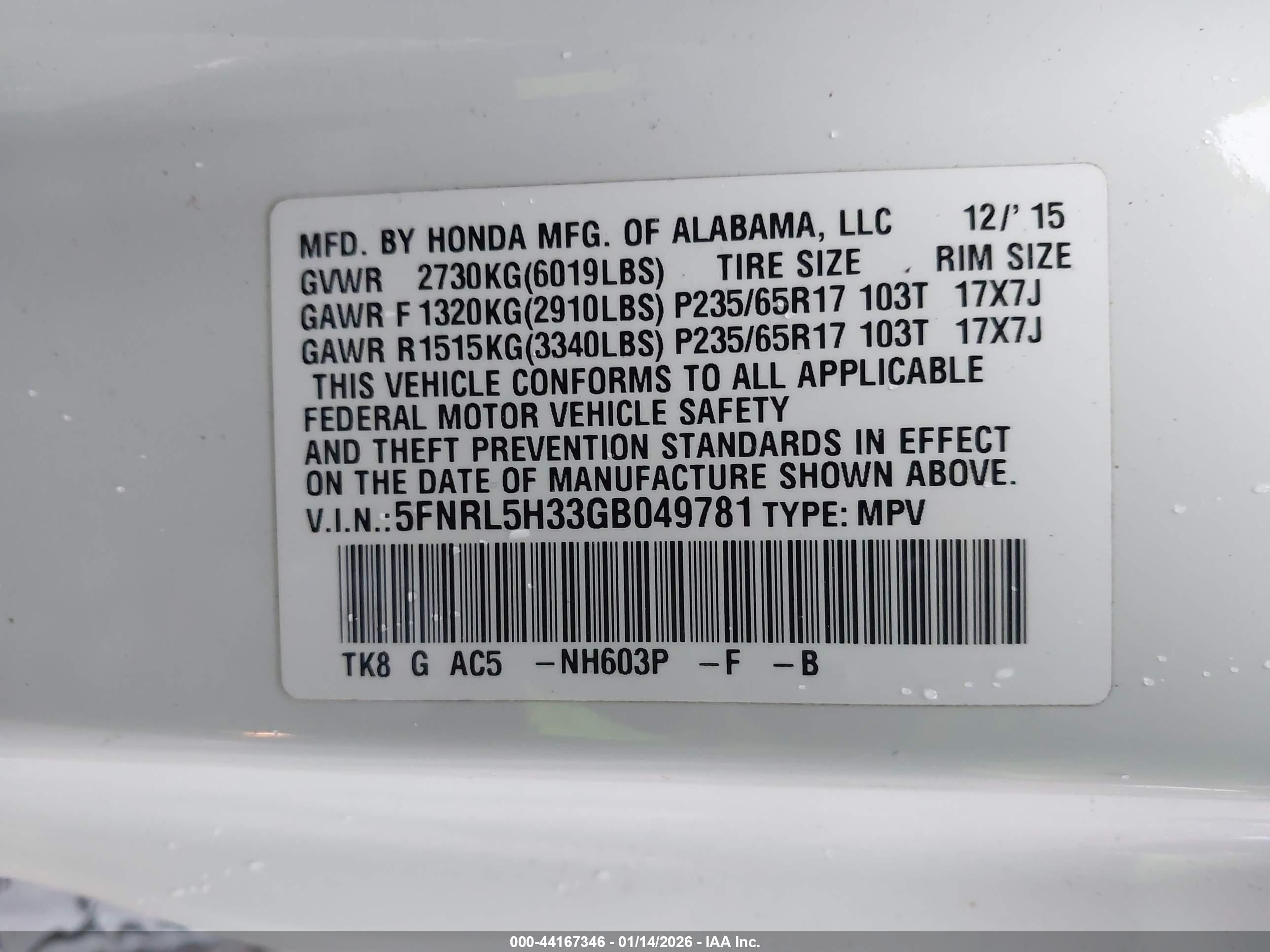 HONDA ODYSSEY image 9