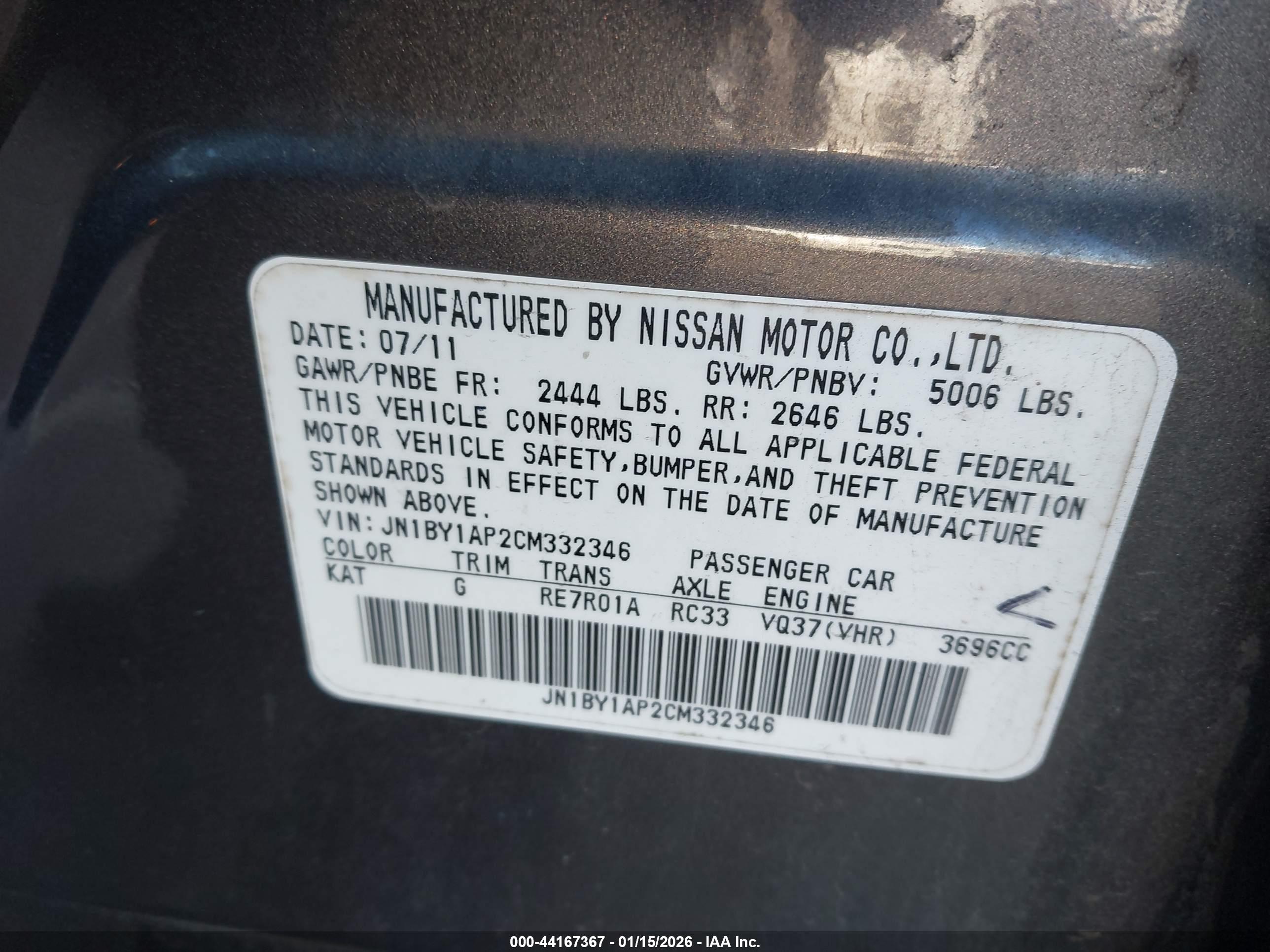INFINITI M37 image 9