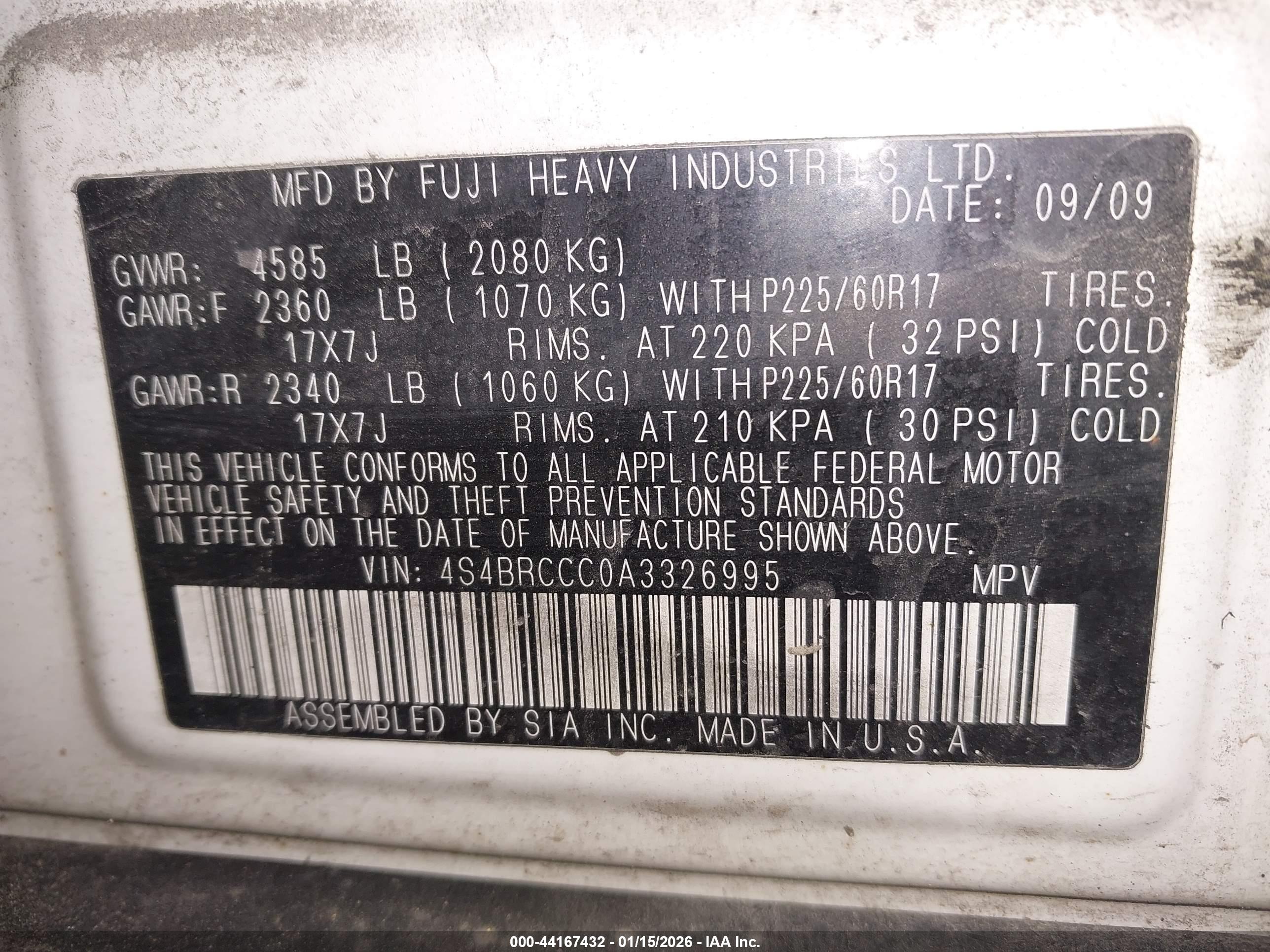 SUBARU OUTBACK image 9