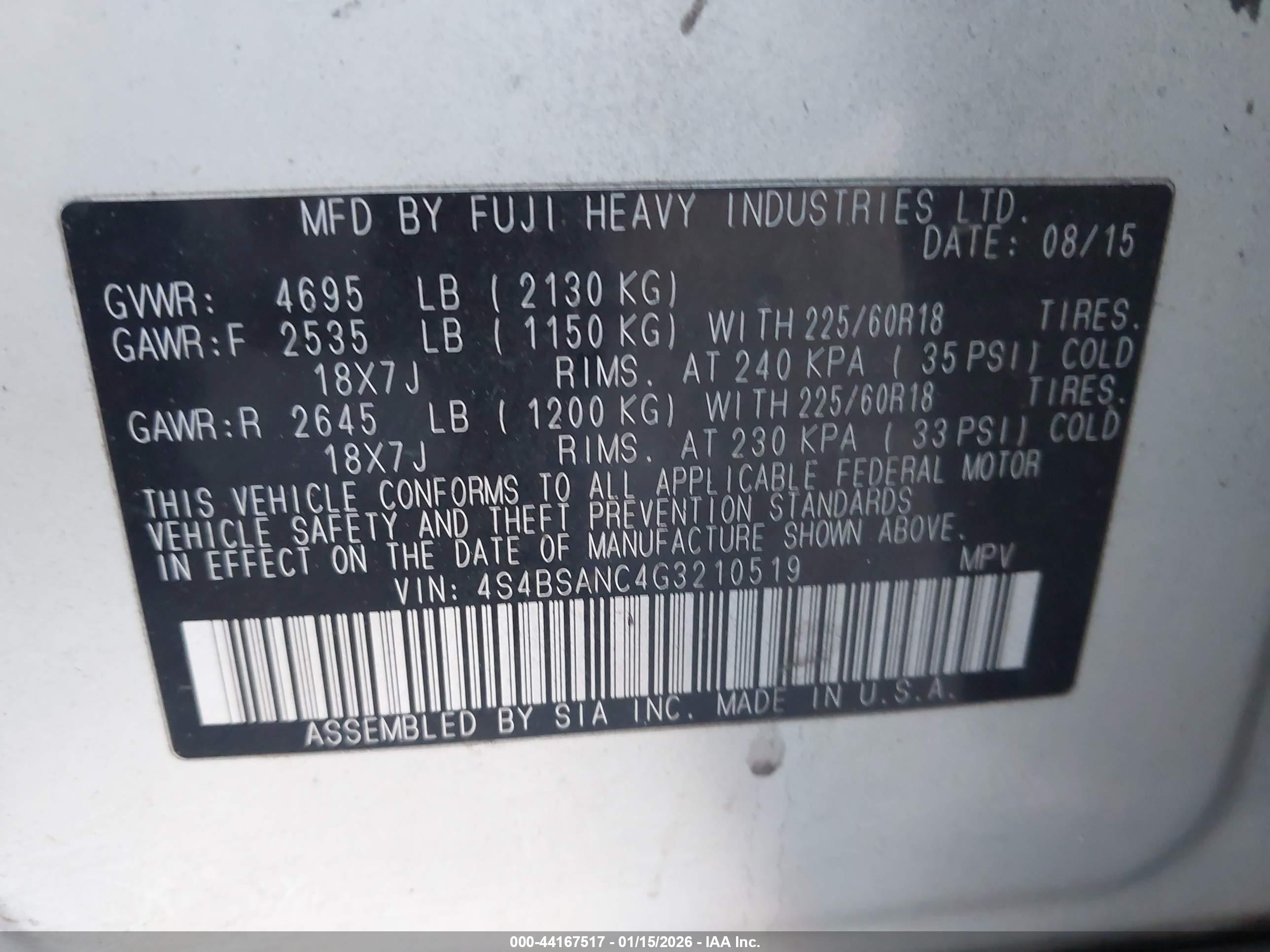 SUBARU OUTBACK image 9