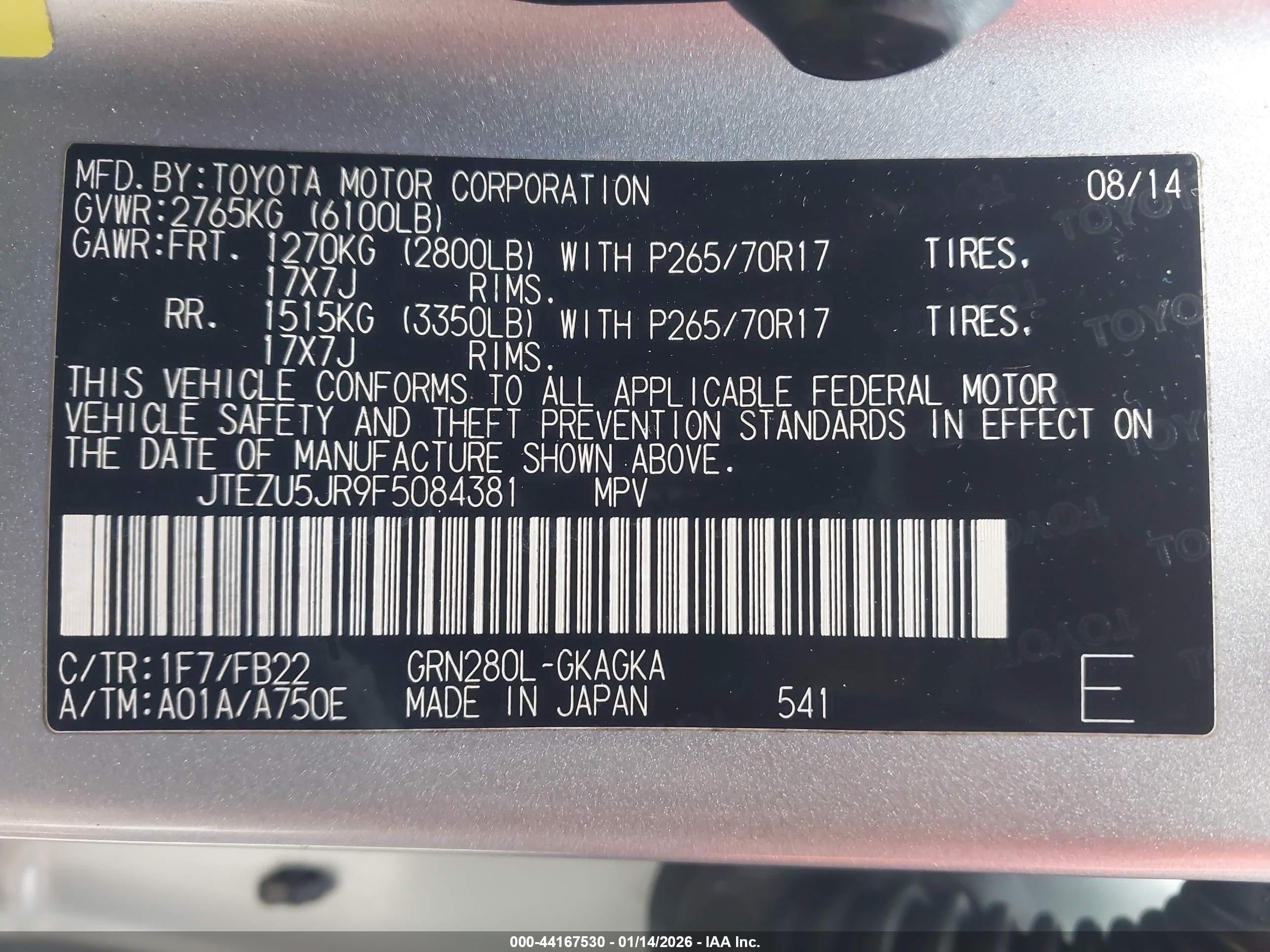 TOYOTA 4RUNNER image 9