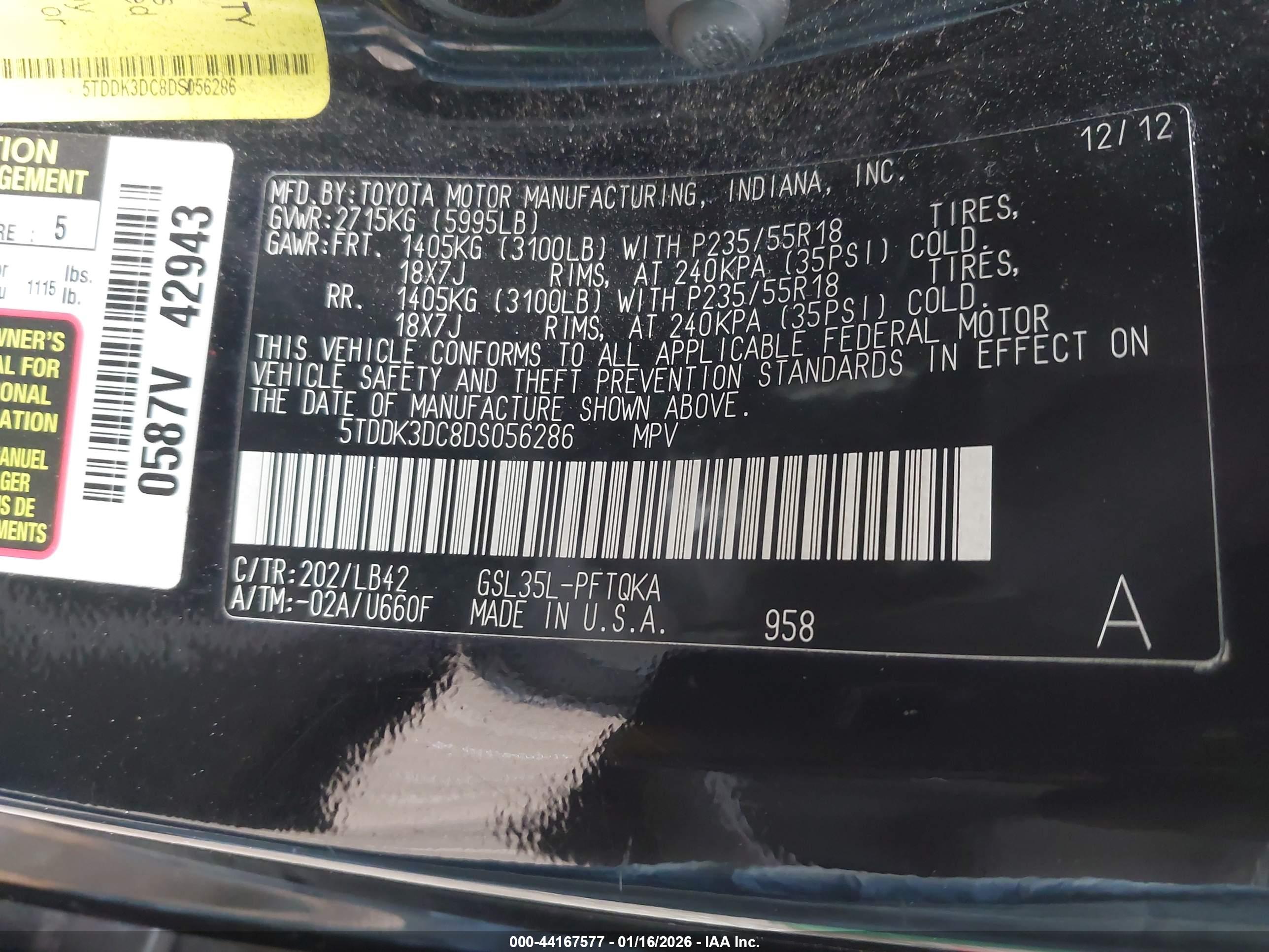 TOYOTA SIENNA image 9