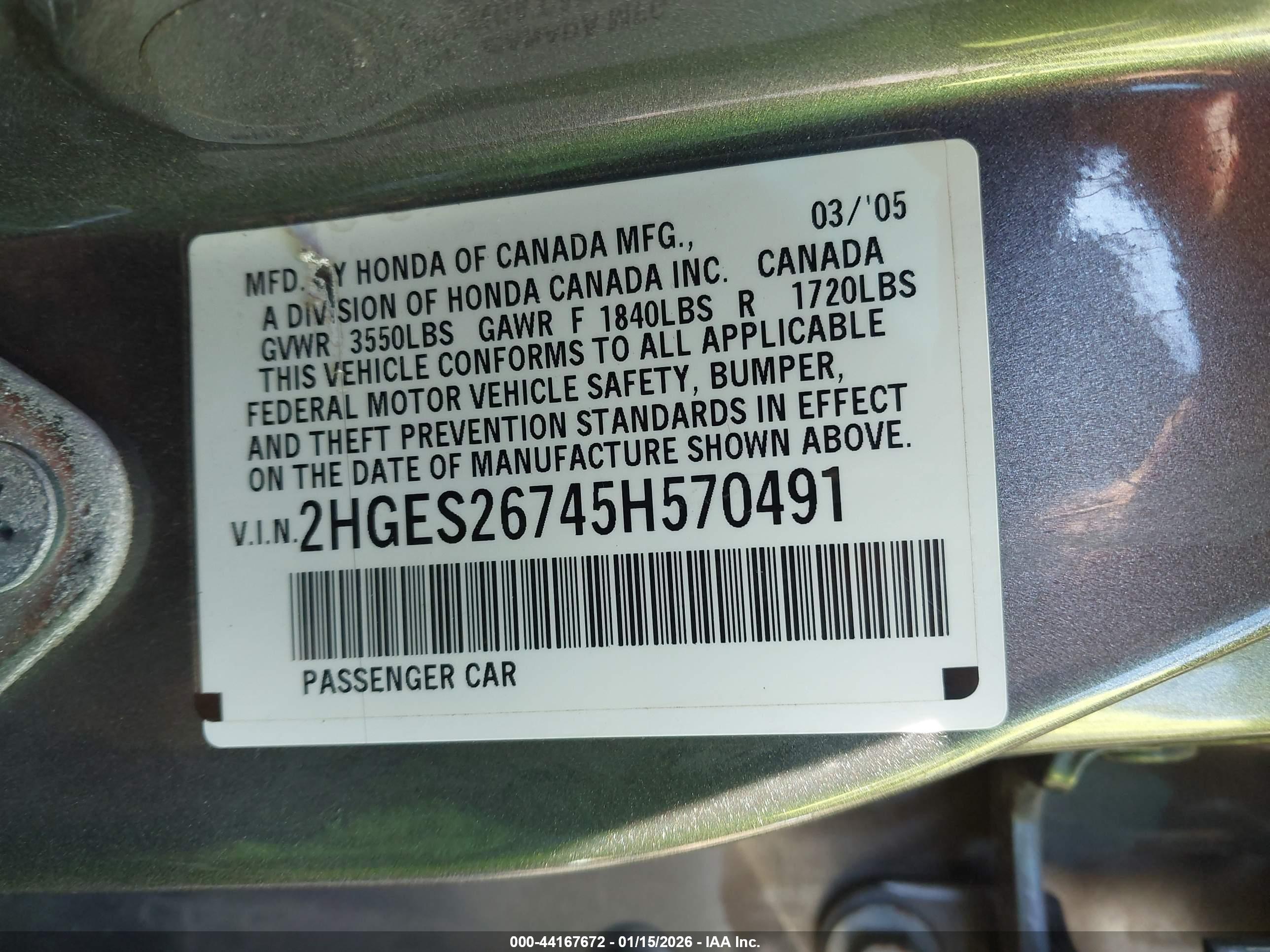 HONDA CIVIC image 9