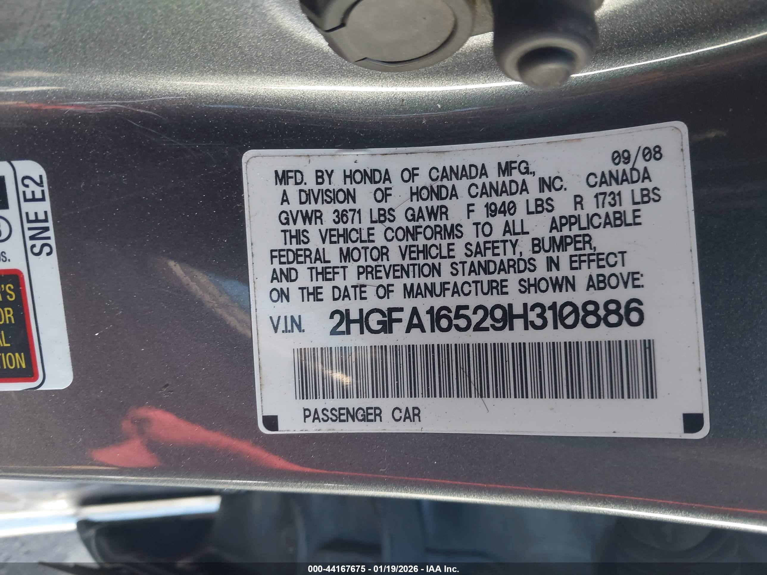 HONDA CIVIC image 9