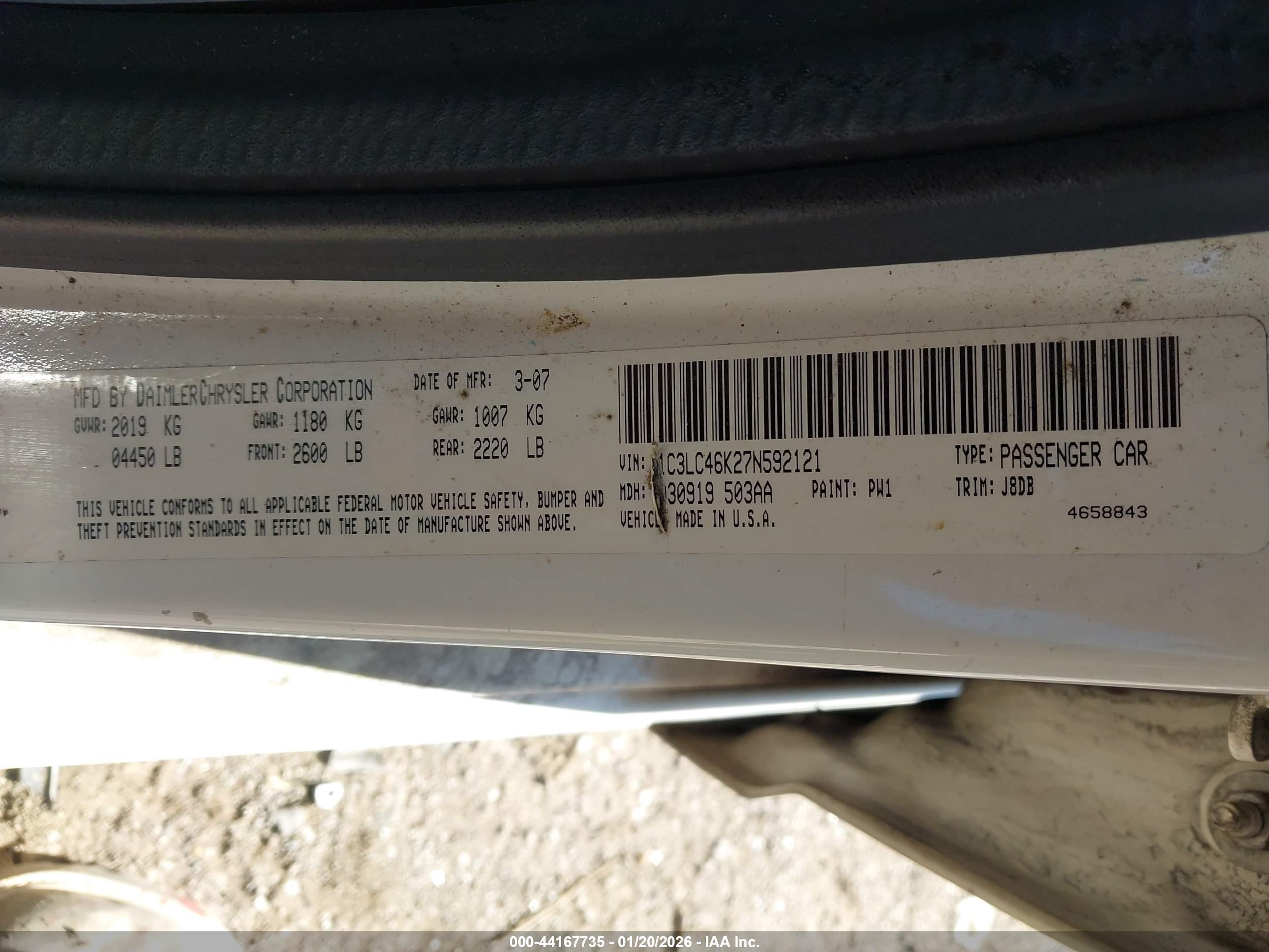 CHRYSLER SEBRING image 9