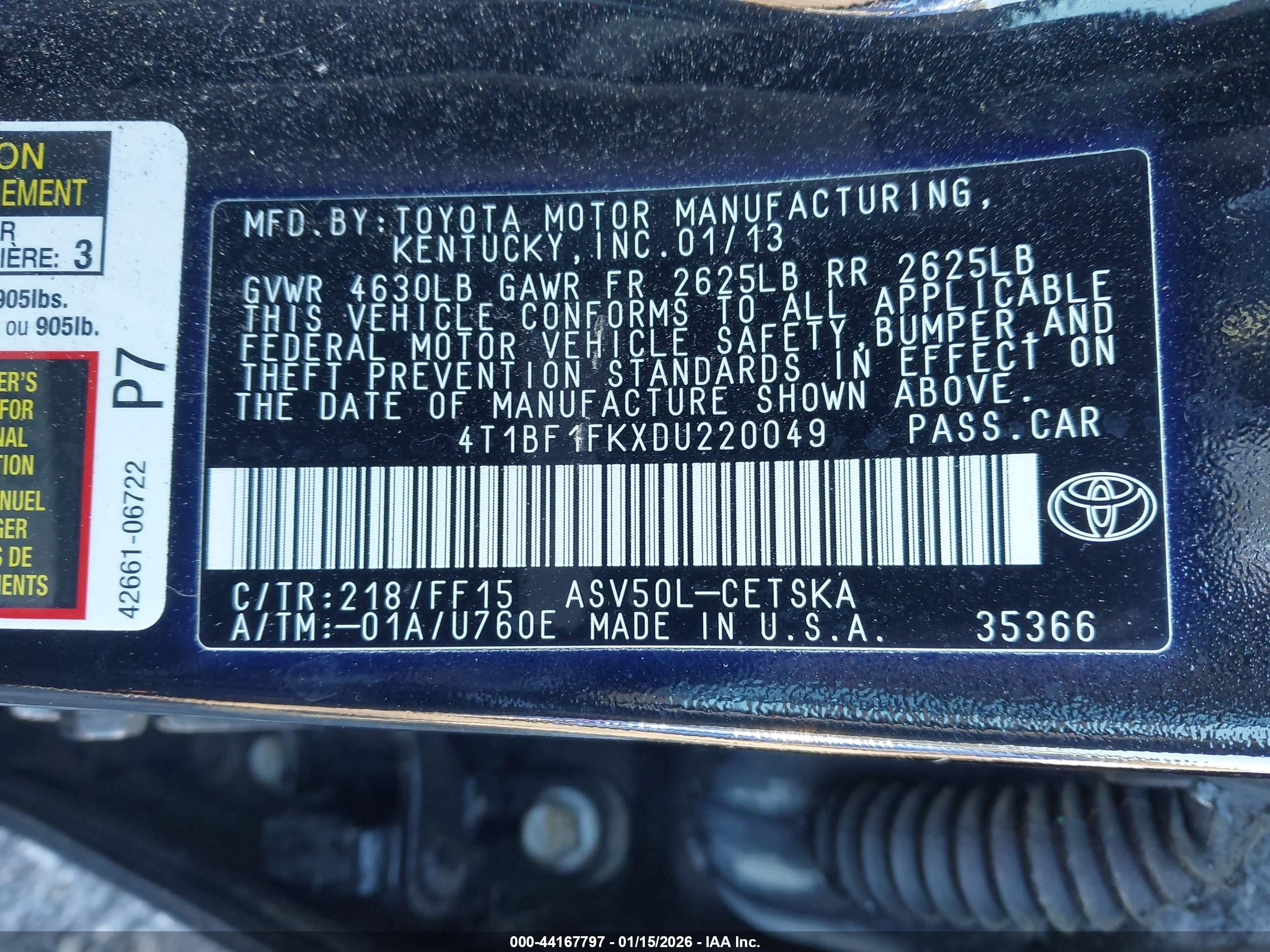 TOYOTA CAMRY image 9
