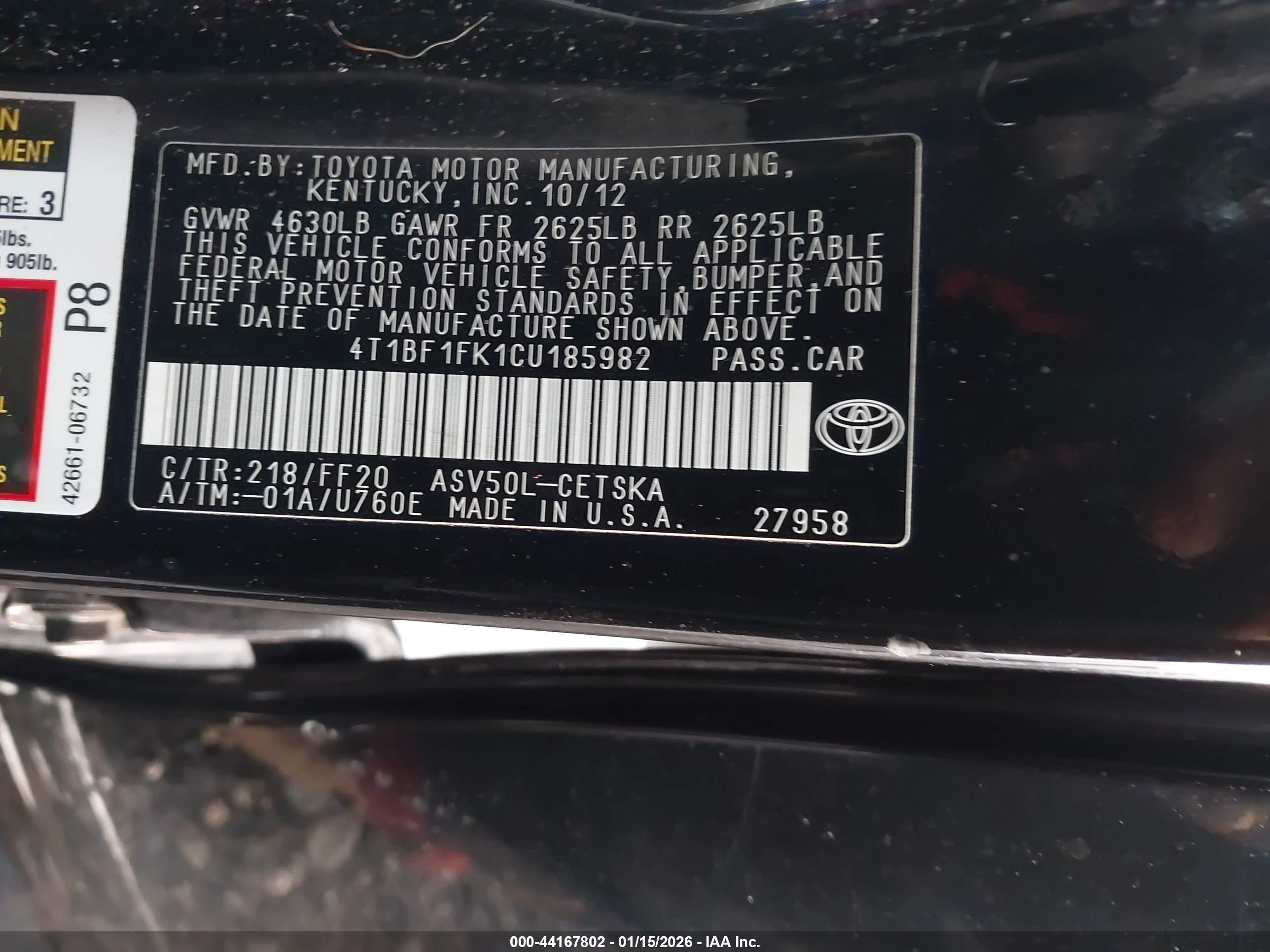 TOYOTA CAMRY image 9