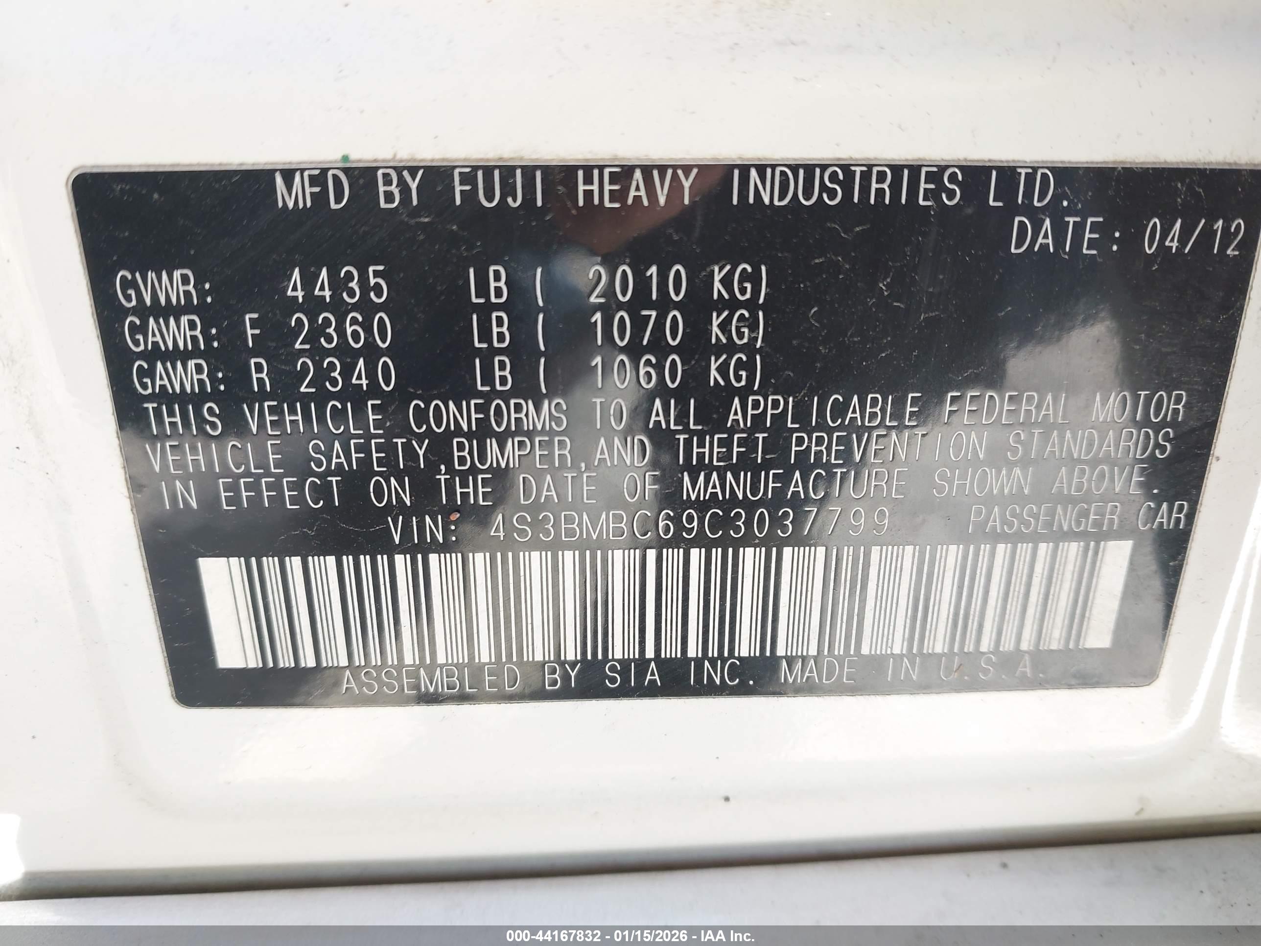 SUBARU LEGACY image 9