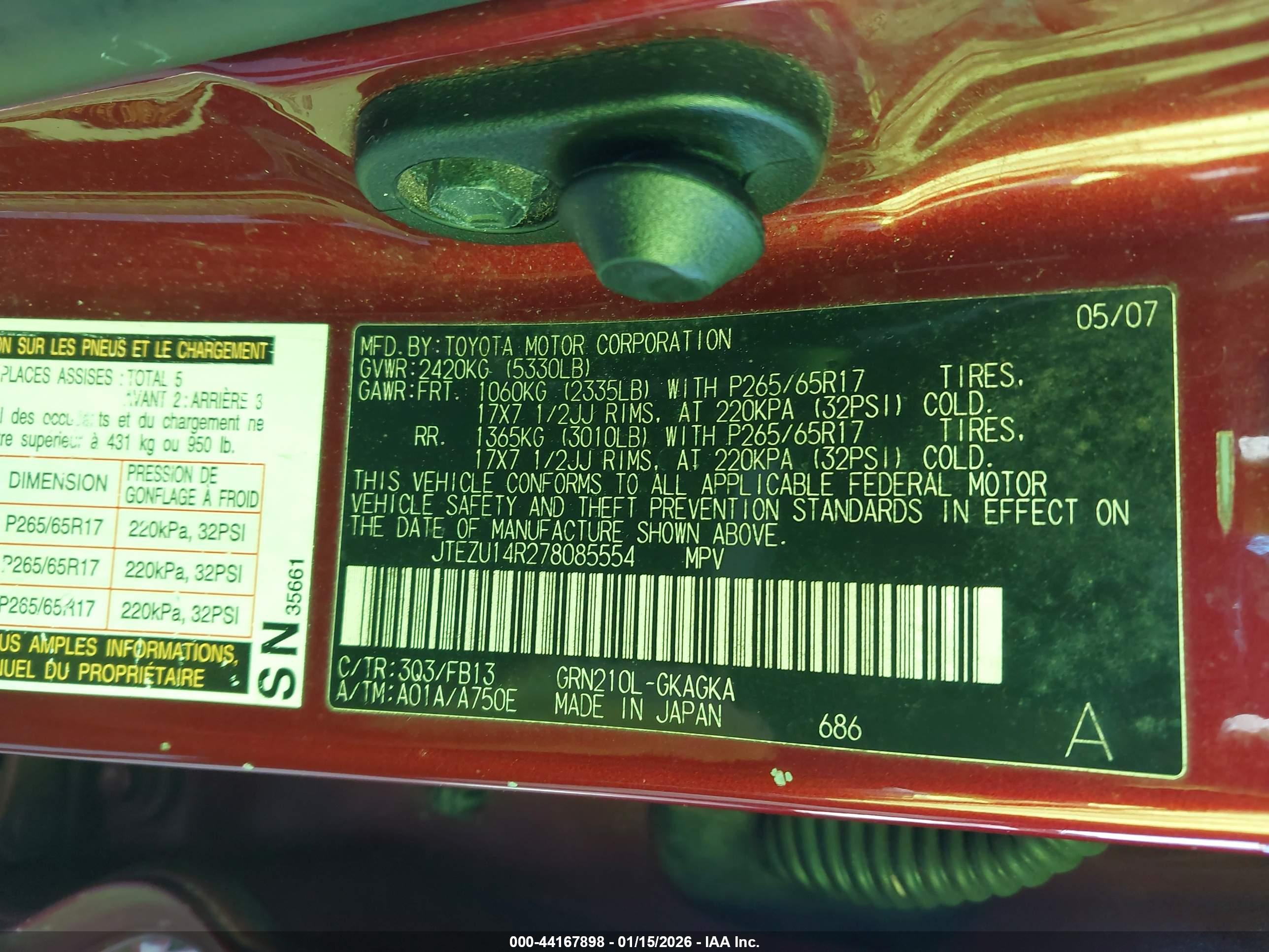 TOYOTA 4RUNNER image 9
