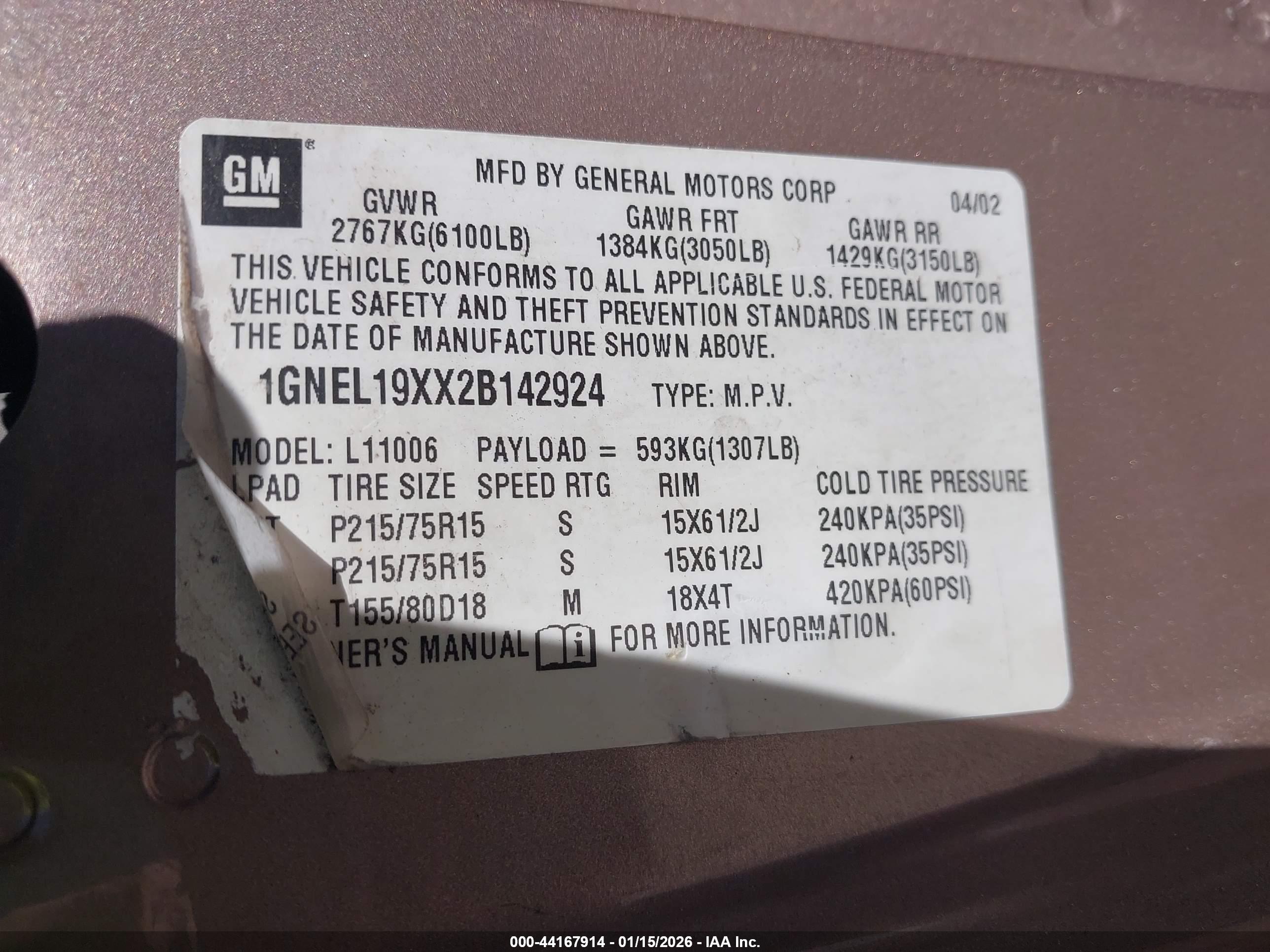 CHEVROLET ASTRO image 9