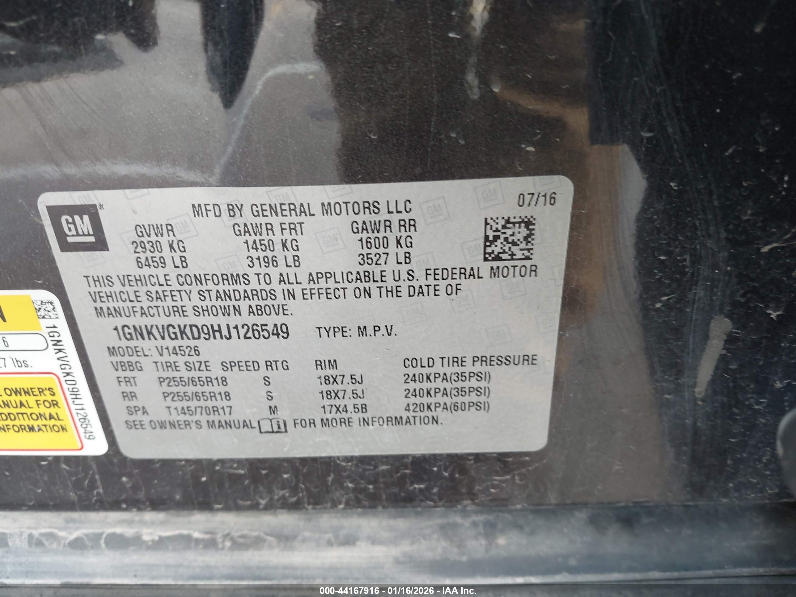 CHEVROLET TRAVERSE image 9