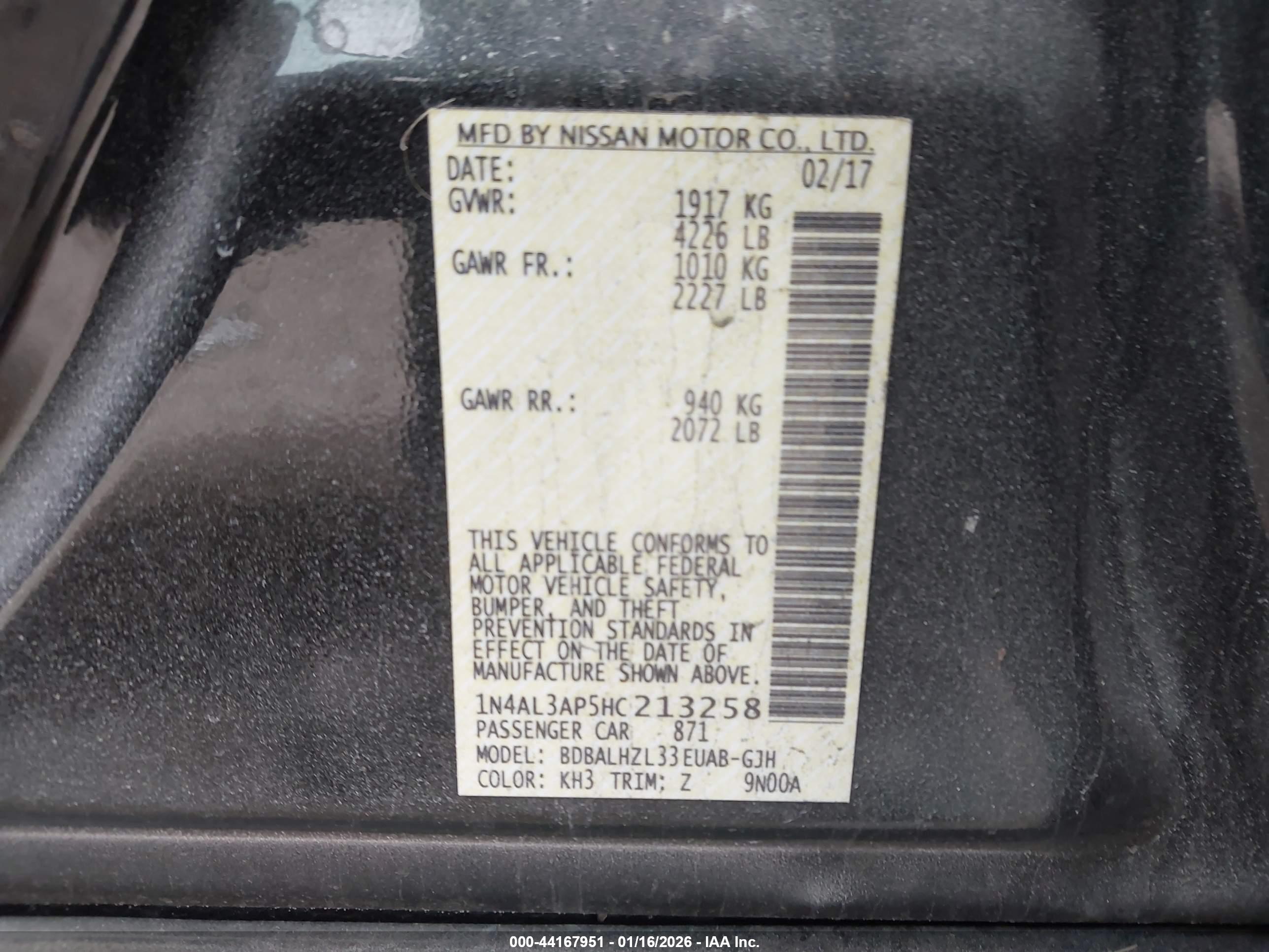 NISSAN ALTIMA image 9